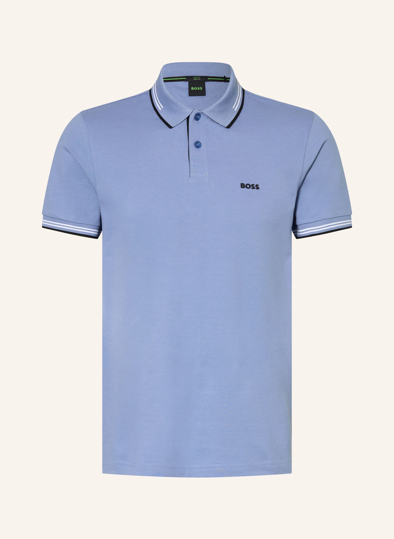 BOSS Piqué poloshirt PAUL Slim Fit: BLAUW