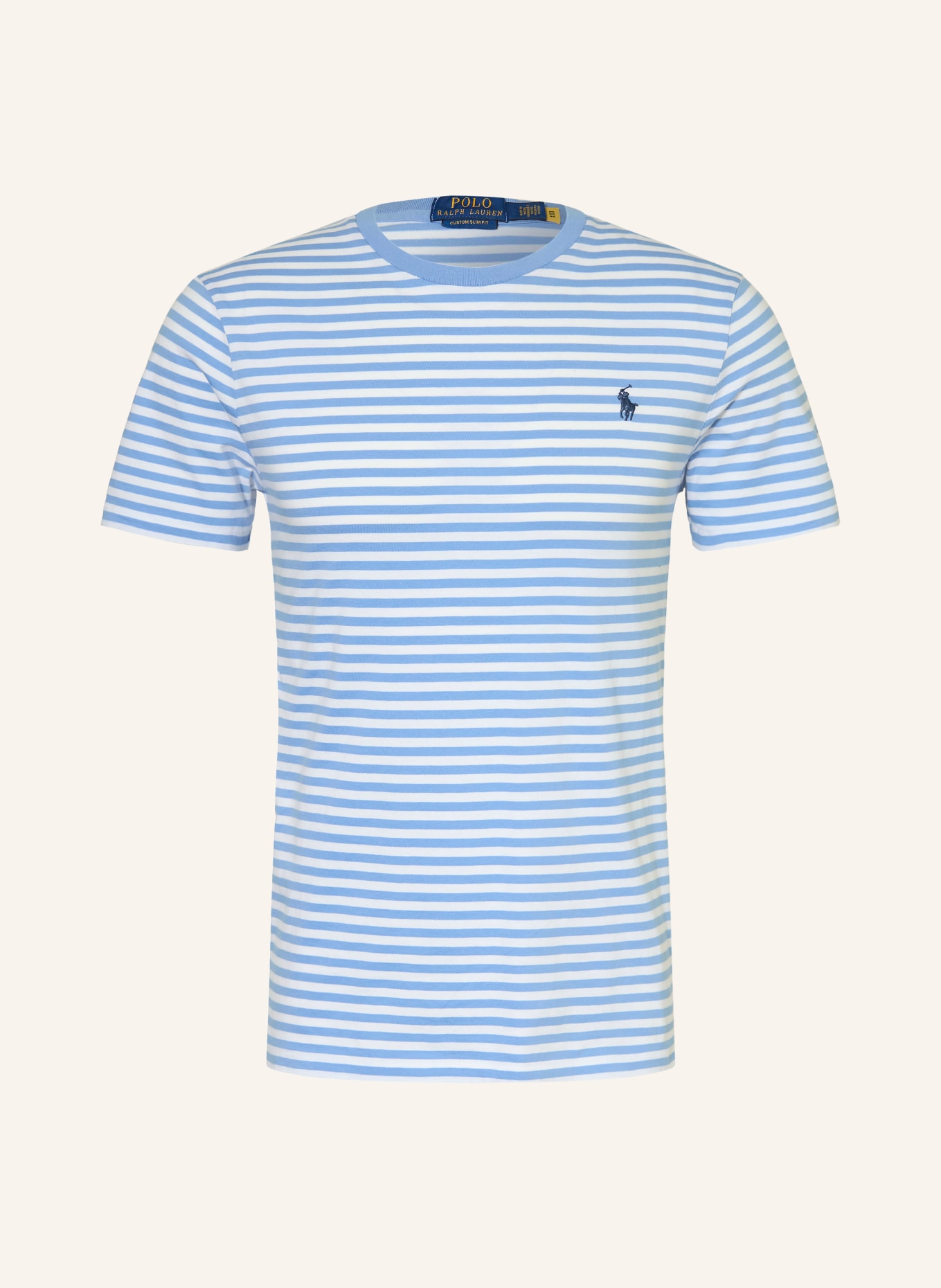 POLO RALPH LAUREN T-Shirt: HELLBLAU / WEISS