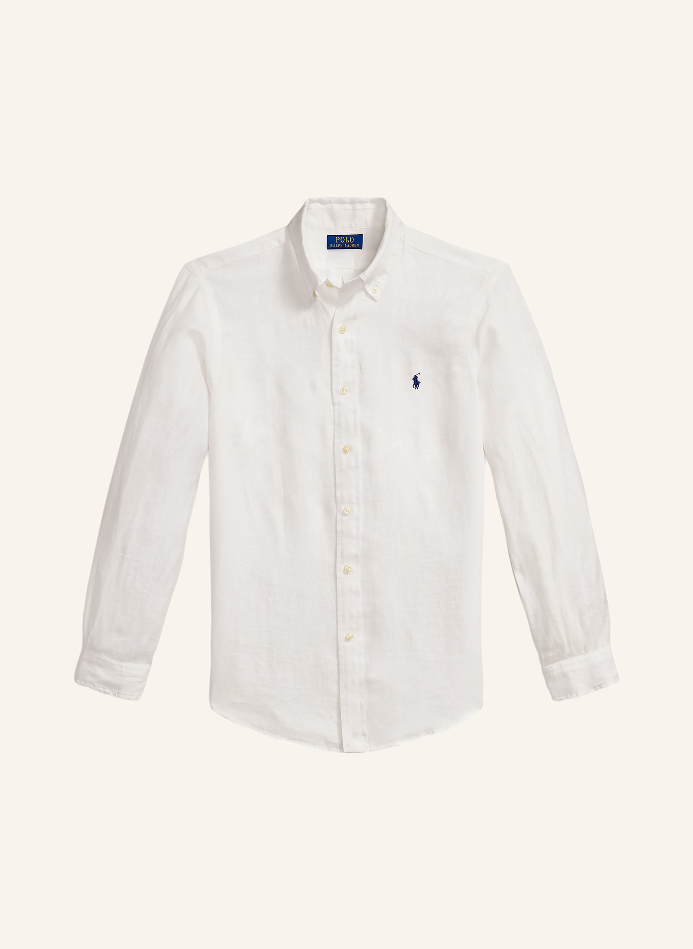 POLO RALPH LAUREN Leinenhemd Custom Fit: WEISS