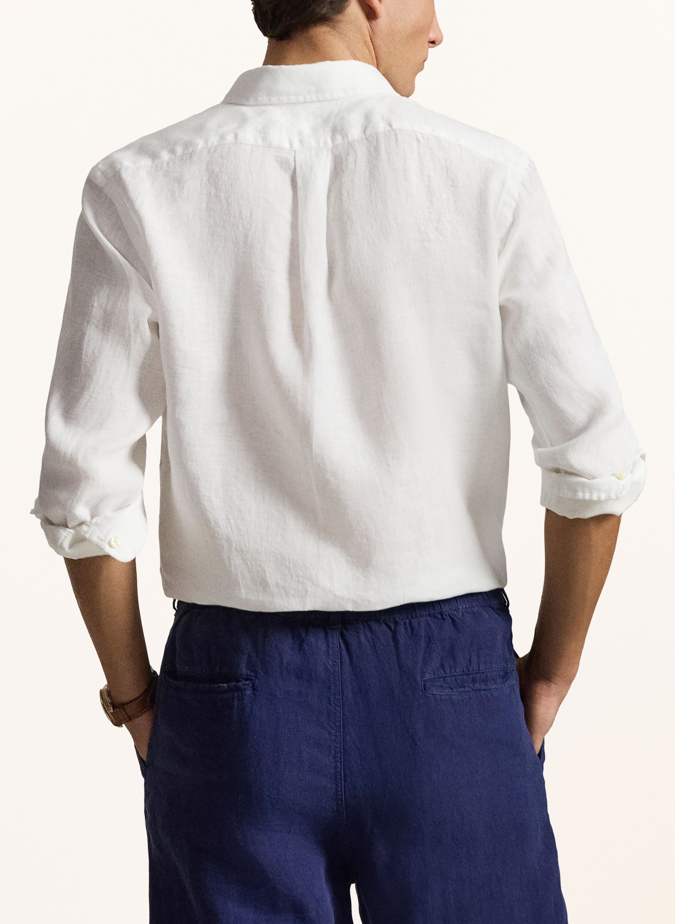 POLO RALPH LAUREN Leinenhemd Custom Fit: WEISS