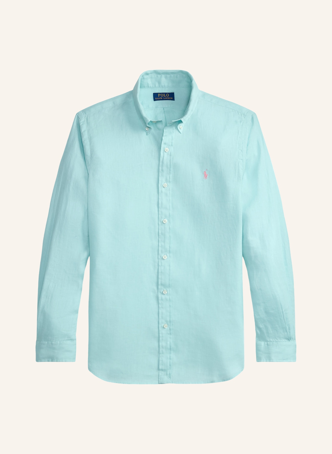 POLO RALPH LAUREN Leinenhemd Custom Fit: TÜRKIS