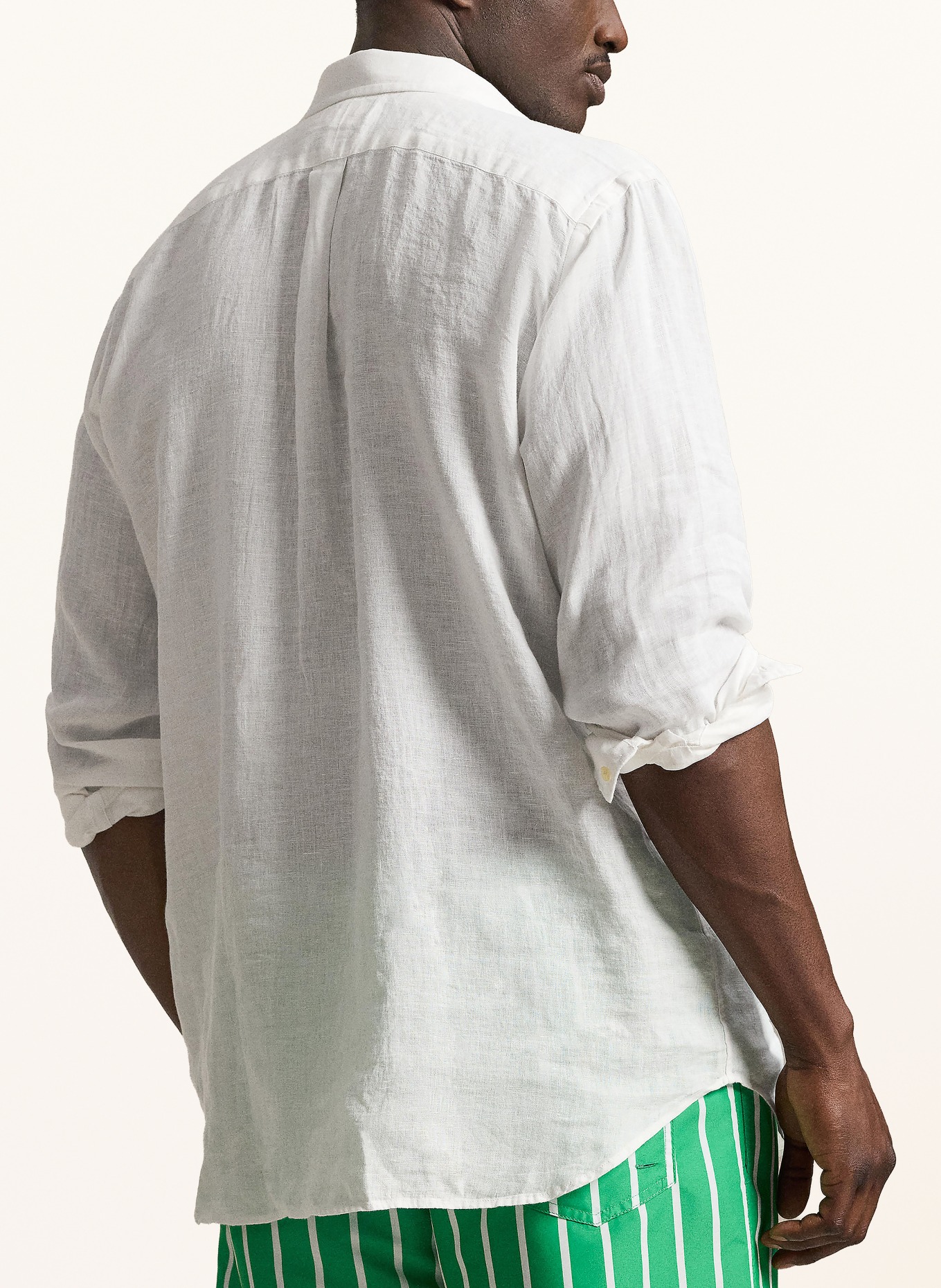 POLO RALPH LAUREN Big & Tall Leinenhemd Comfort Fit: WEISS