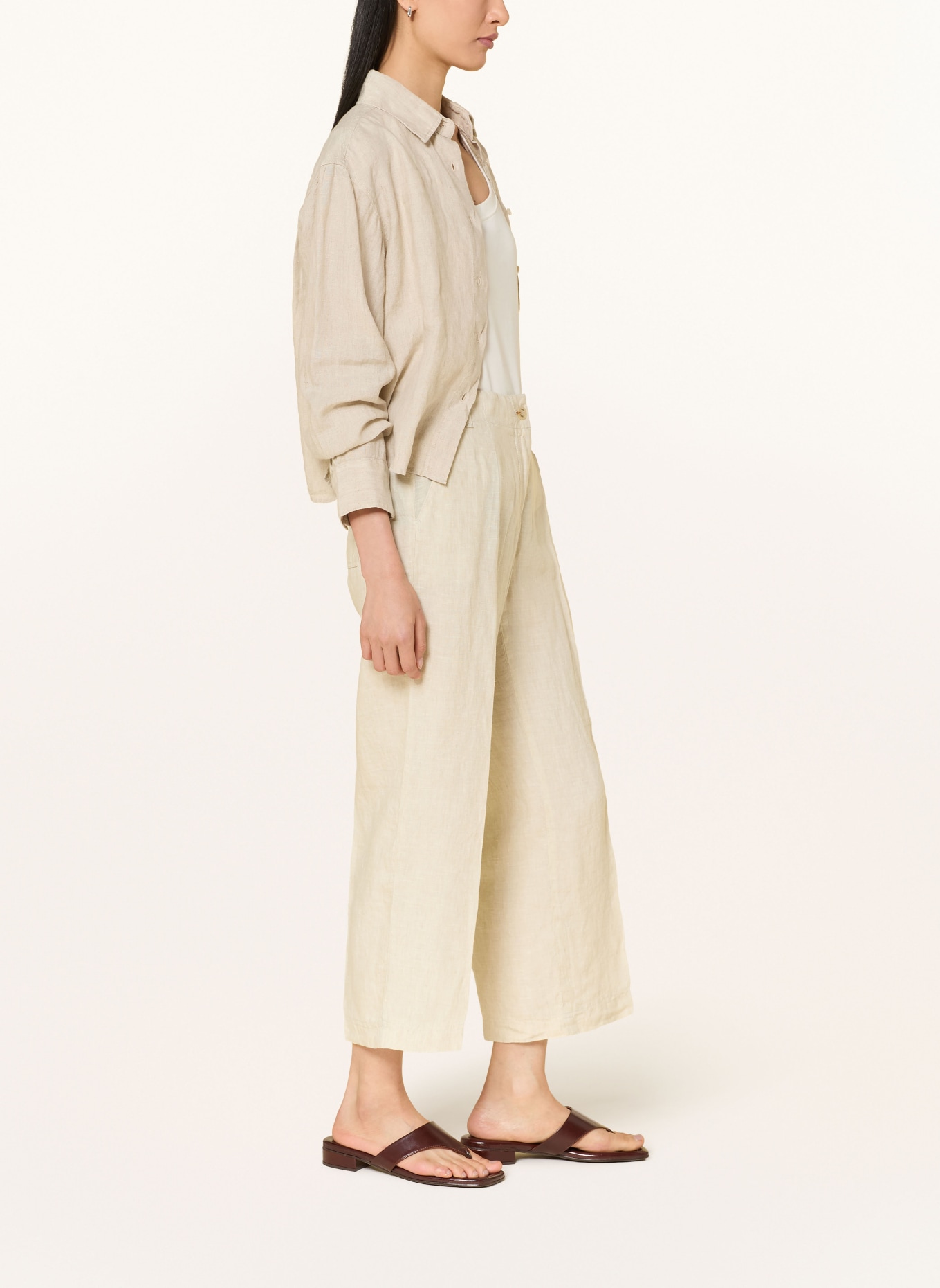 BRAX 7/8-Leinenhose MAINE: BEIGE