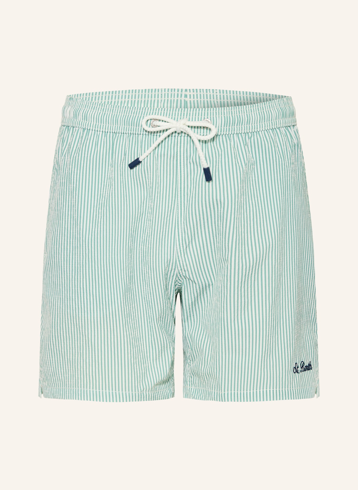MC2 SAINT BARTH PATMOS swim shorts: LIGHT GREEN / WHITE