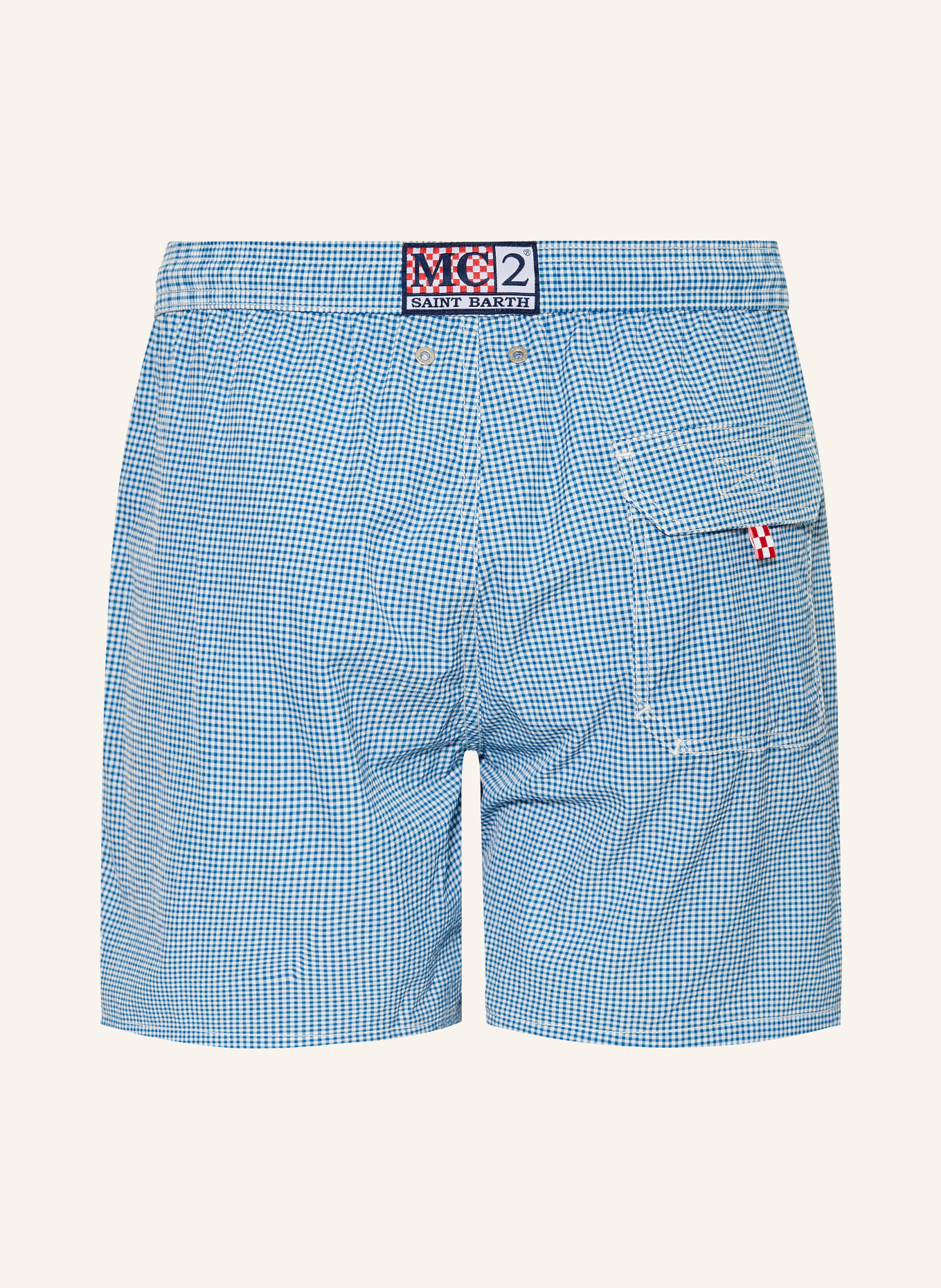 MC2 SAINT BARTH Badeshorts PATMOS: BLAU / WEISS