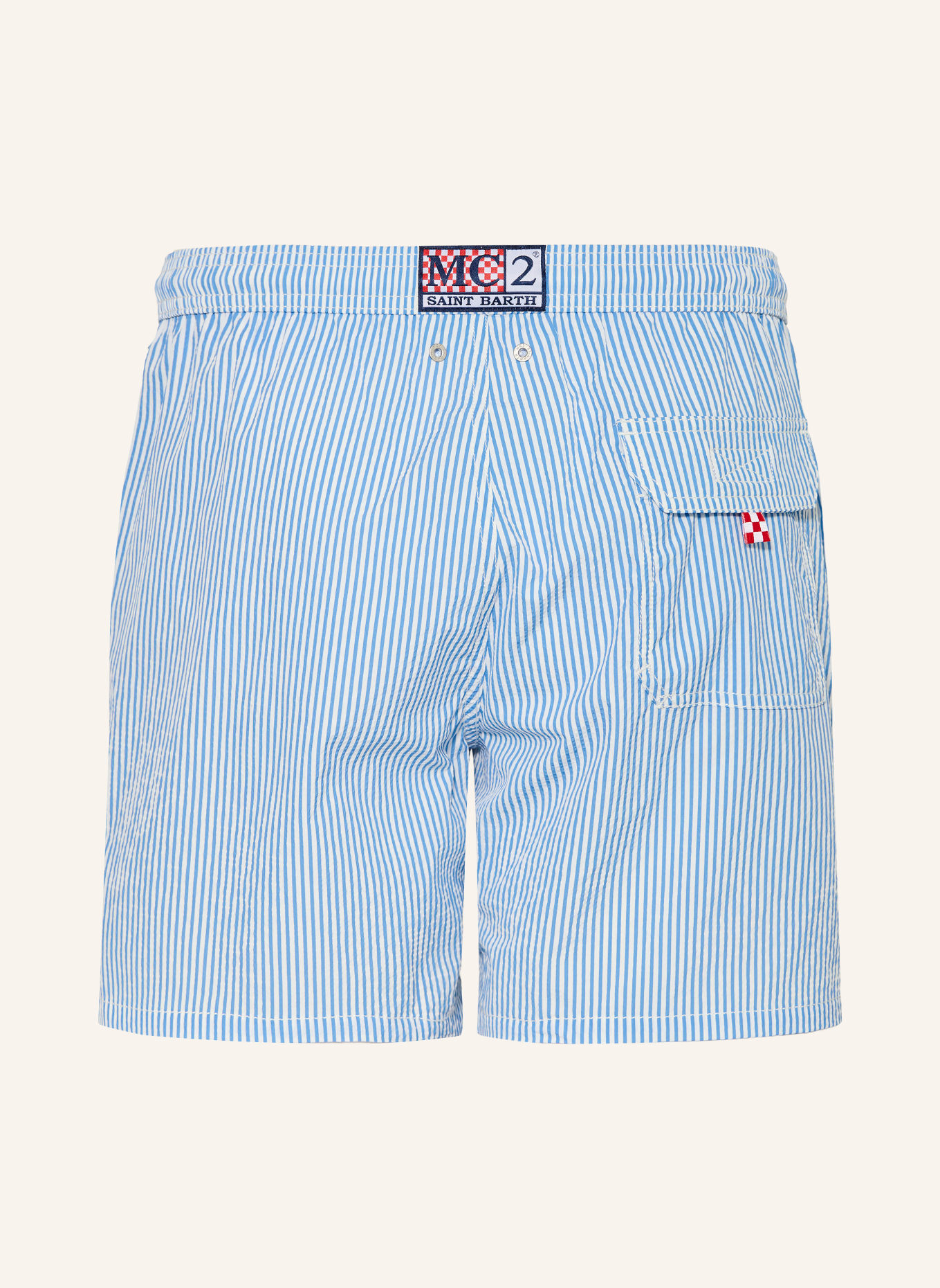MC2 SAINT BARTH PATMOS swim shorts: LIGHT BLUE / WHITE