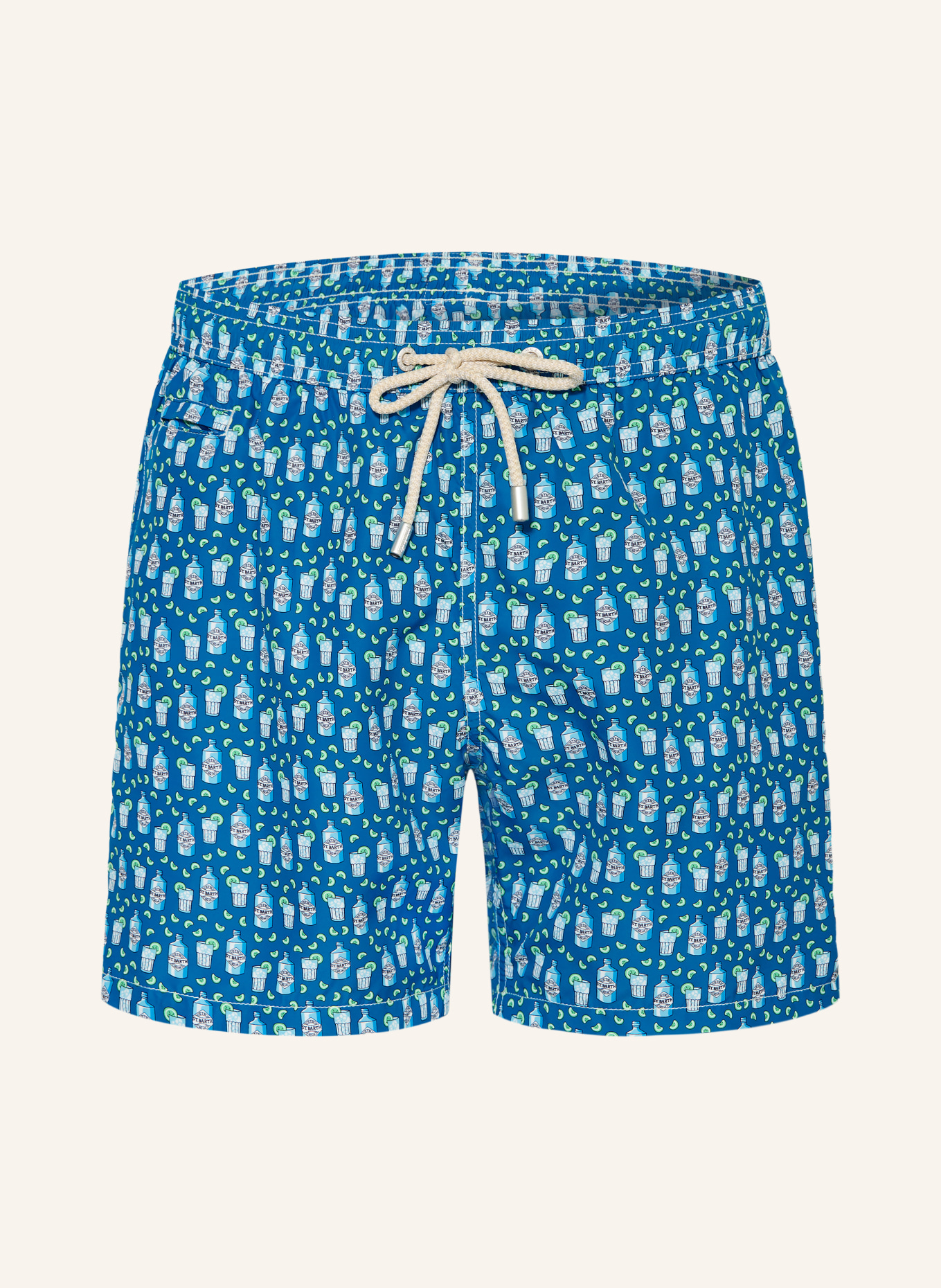 MC2 SAINT BARTH Swim Shorts: BLUE / LIGHT GREEN / LIGHT BLUE