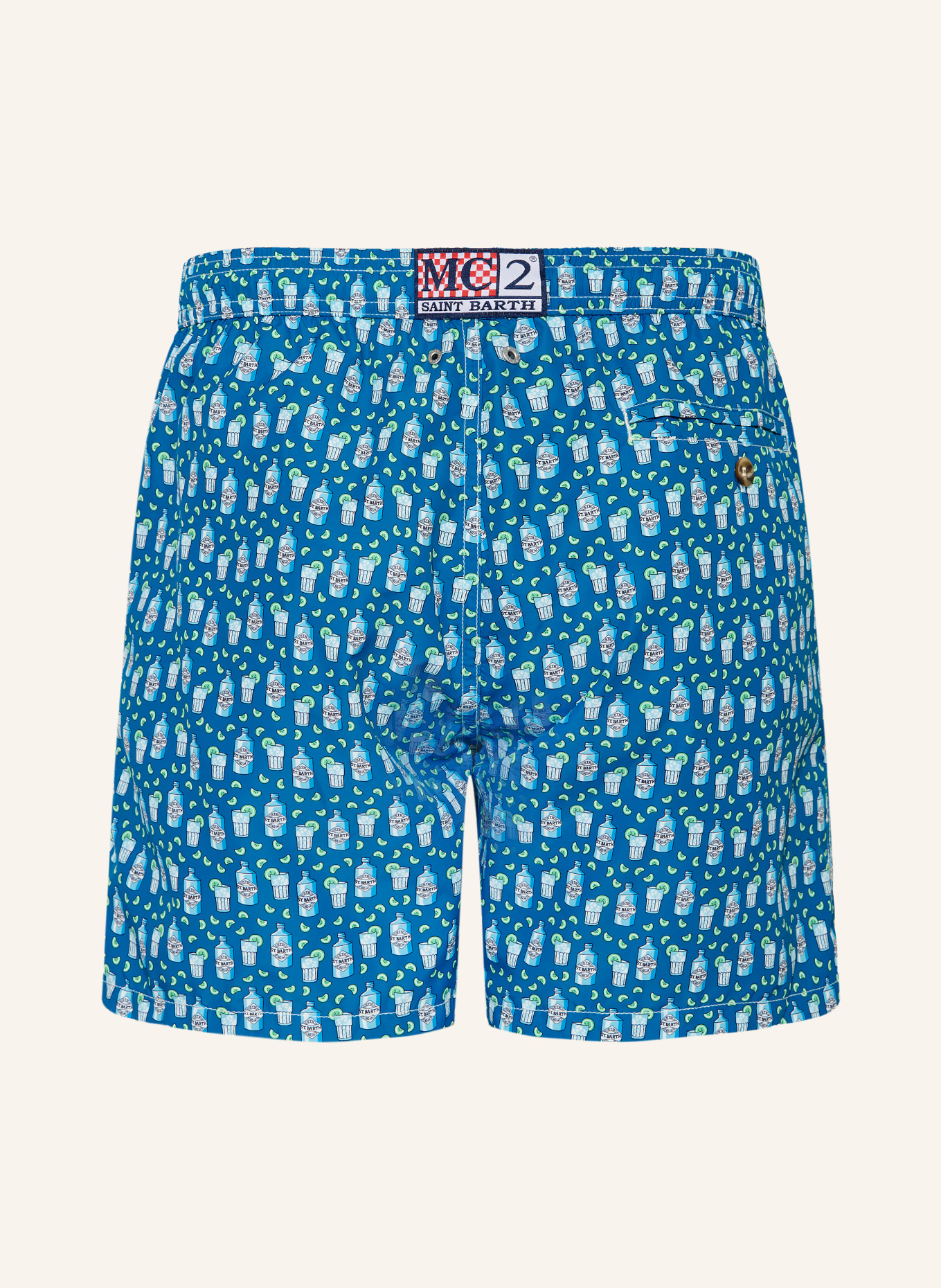 MC2 SAINT BARTH Swim Shorts: BLUE / LIGHT GREEN / LIGHT BLUE