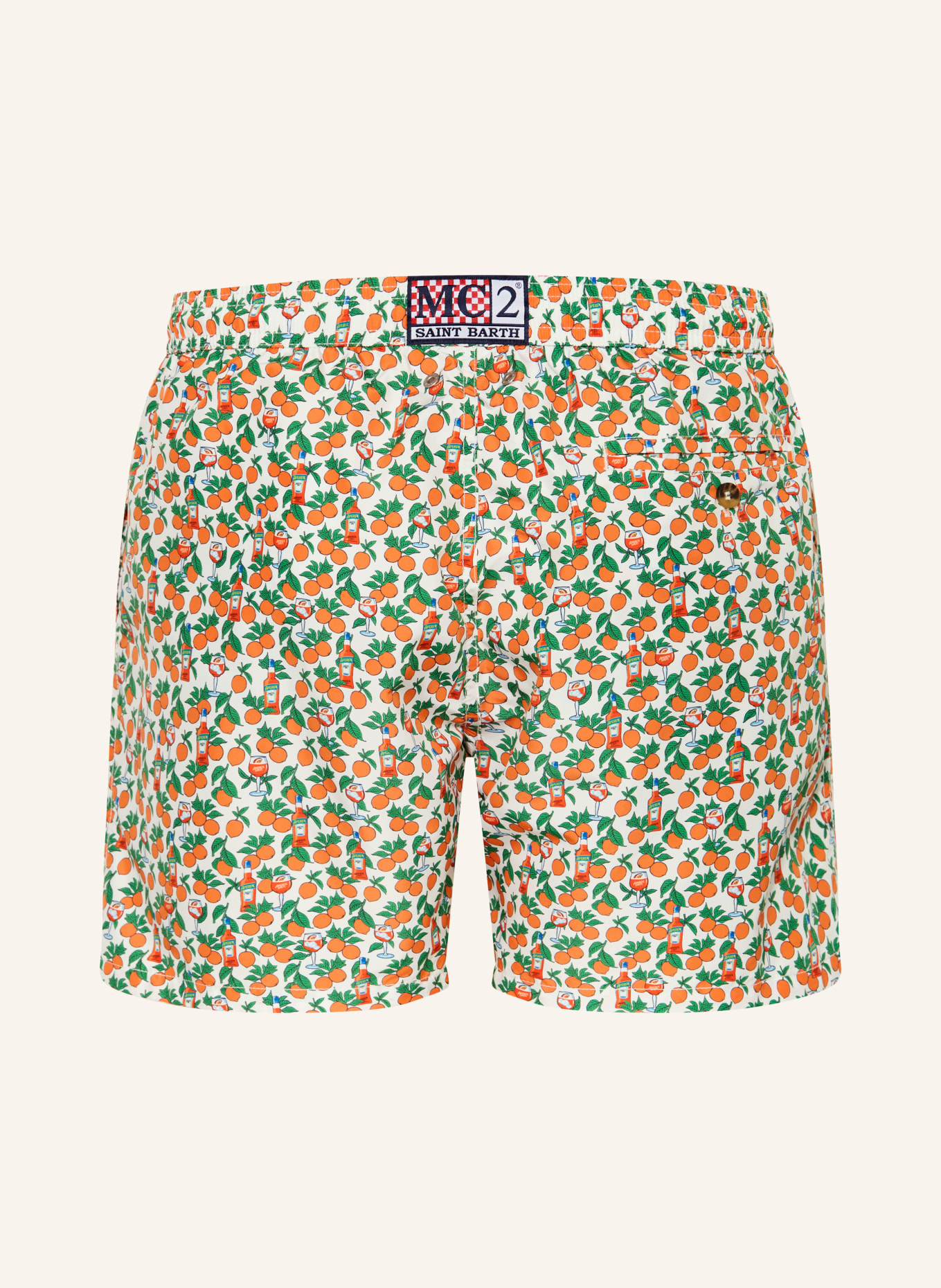 MC2 SAINT BARTH zwembroek: ORANJE / GROEN / WIT
