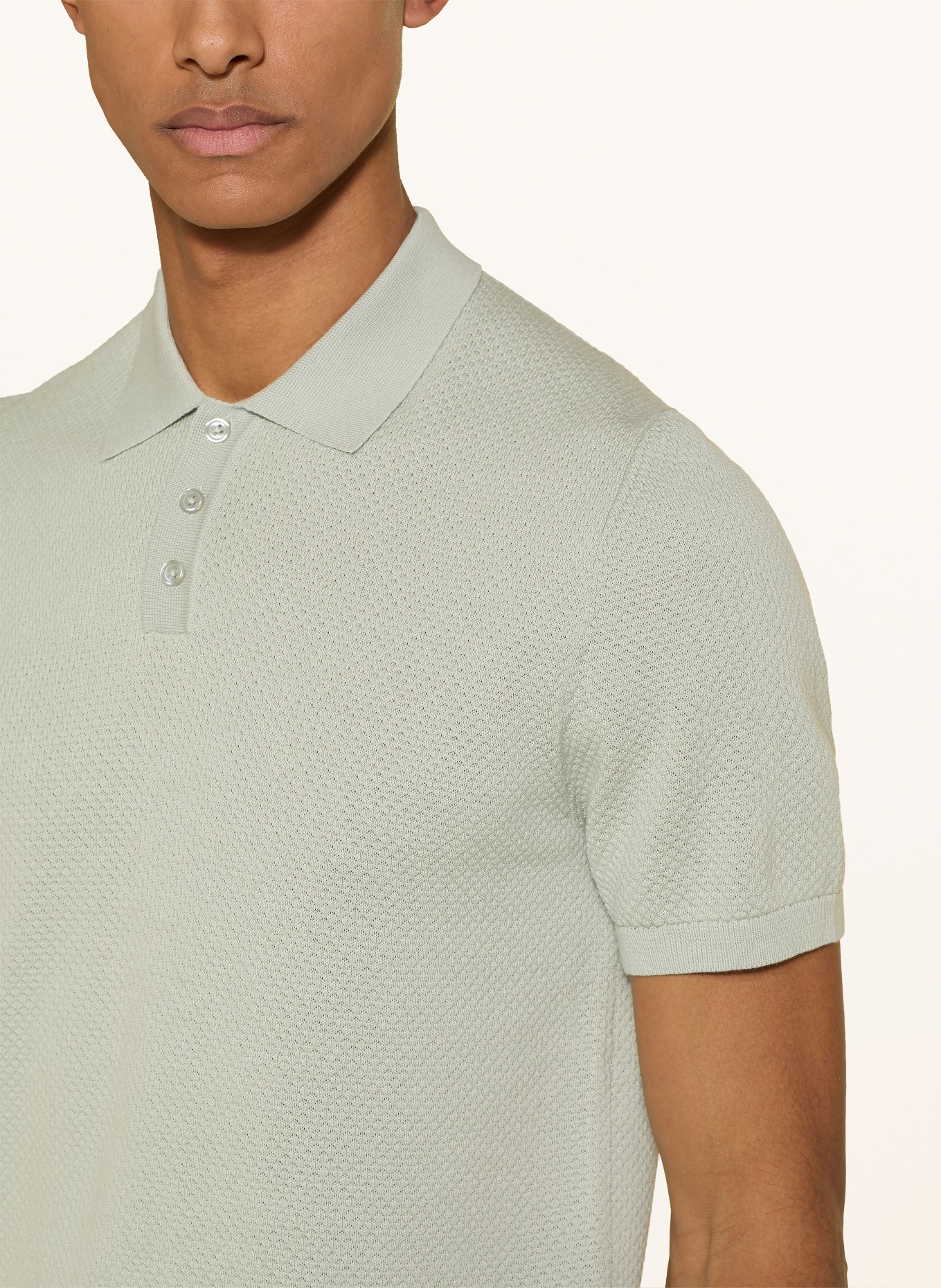 DRYKORN Koszulka polo z dzianiny TRITON regular fit: JASNOZIELONY