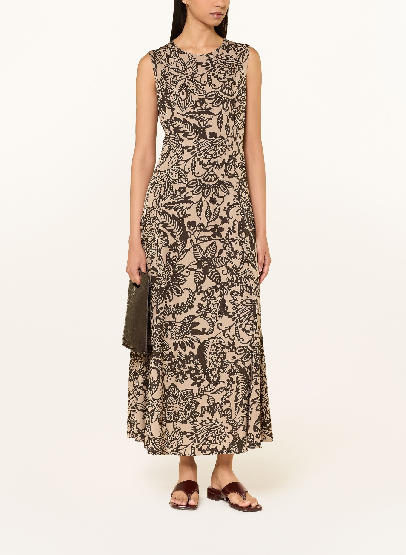 Marc O'Polo satijnen jurk: TAUPE / ZWART