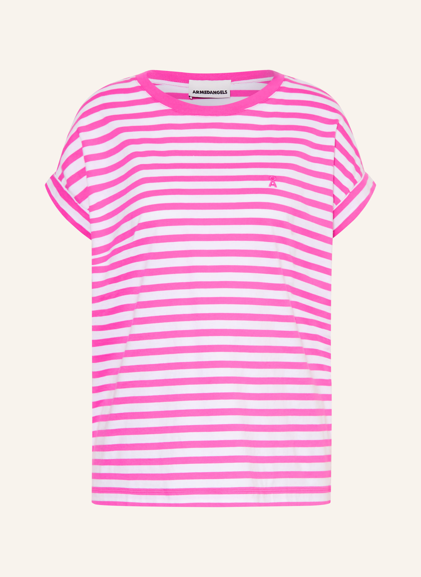 ARMEDANGELS T-shirt IDAARA: ROZE / WIT