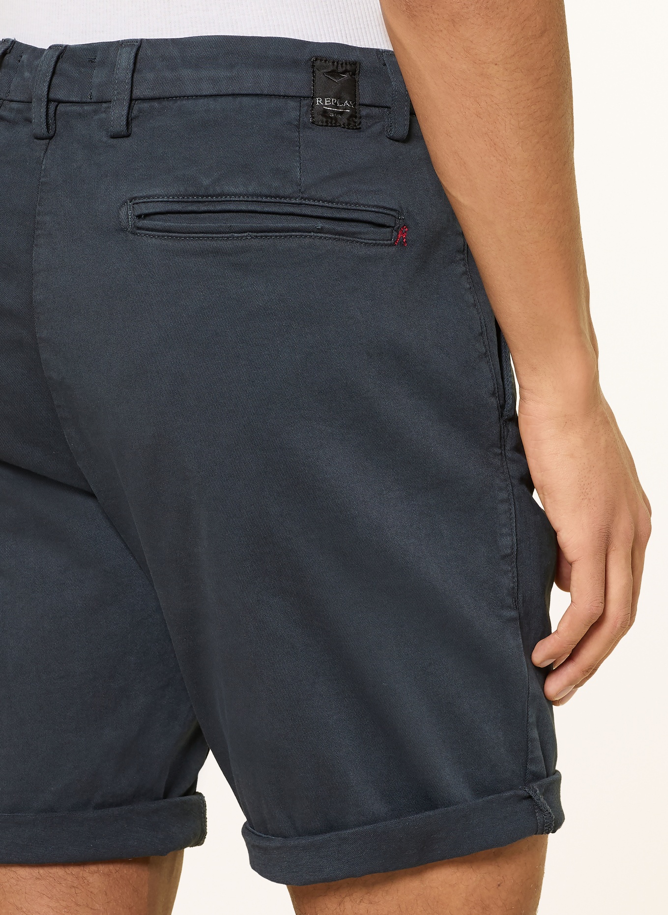 REPLAY Jeansshort BENNI Regular Fit: DONKERBLAUW