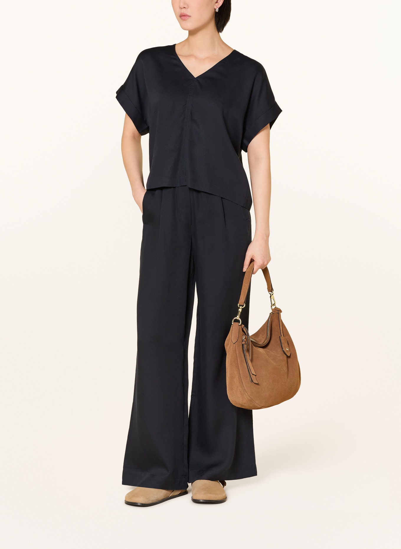 LANIUS chemisier: BLEU FONCÉ