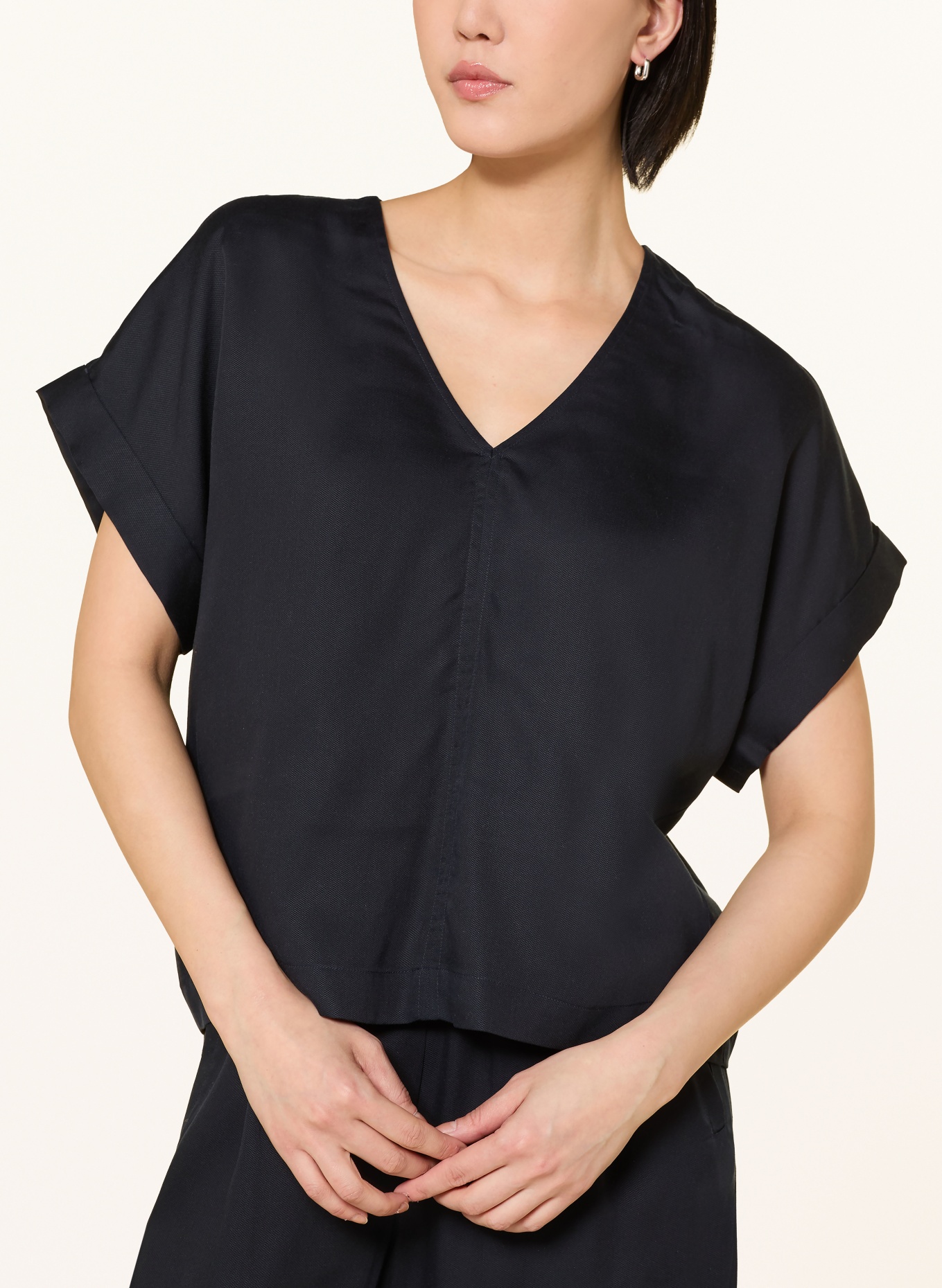 LANIUS chemisier: BLEU FONCÉ