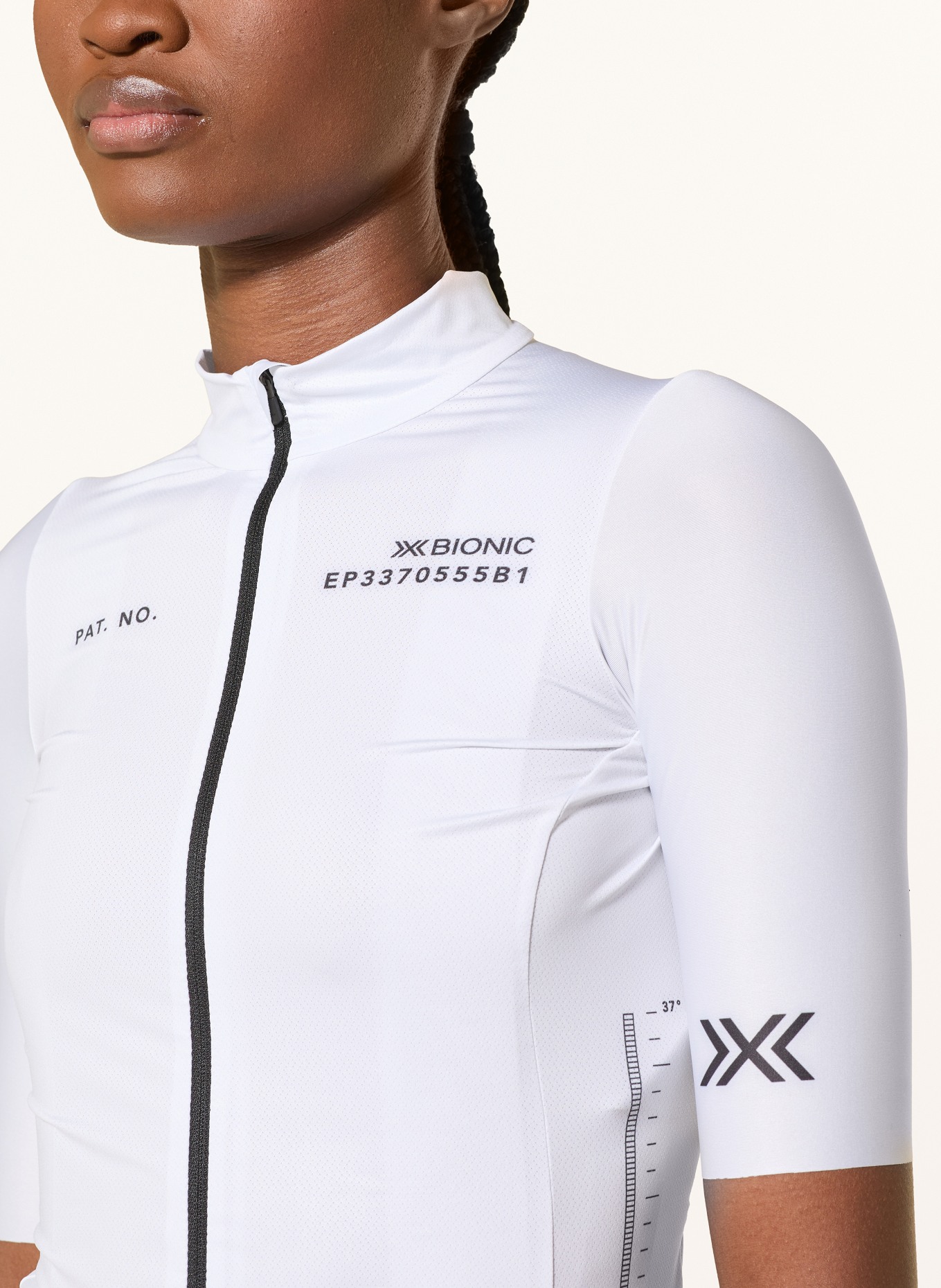 X-BIONIC Radtrikot COREFUSION RIDE JERSEY: WEISS / SCHWARZ