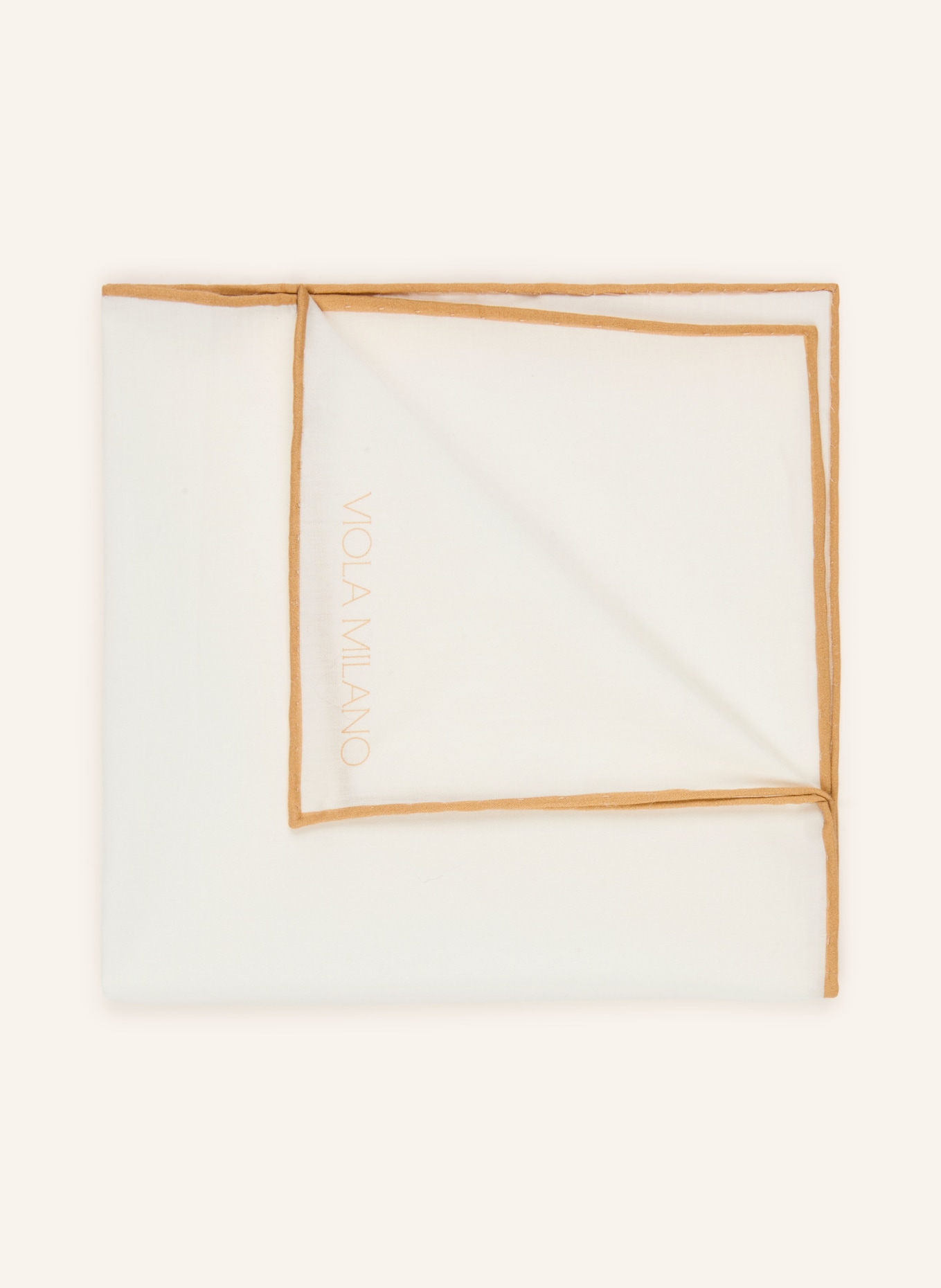VIOLA MILANO Pocket square: WHITE / CAMEL