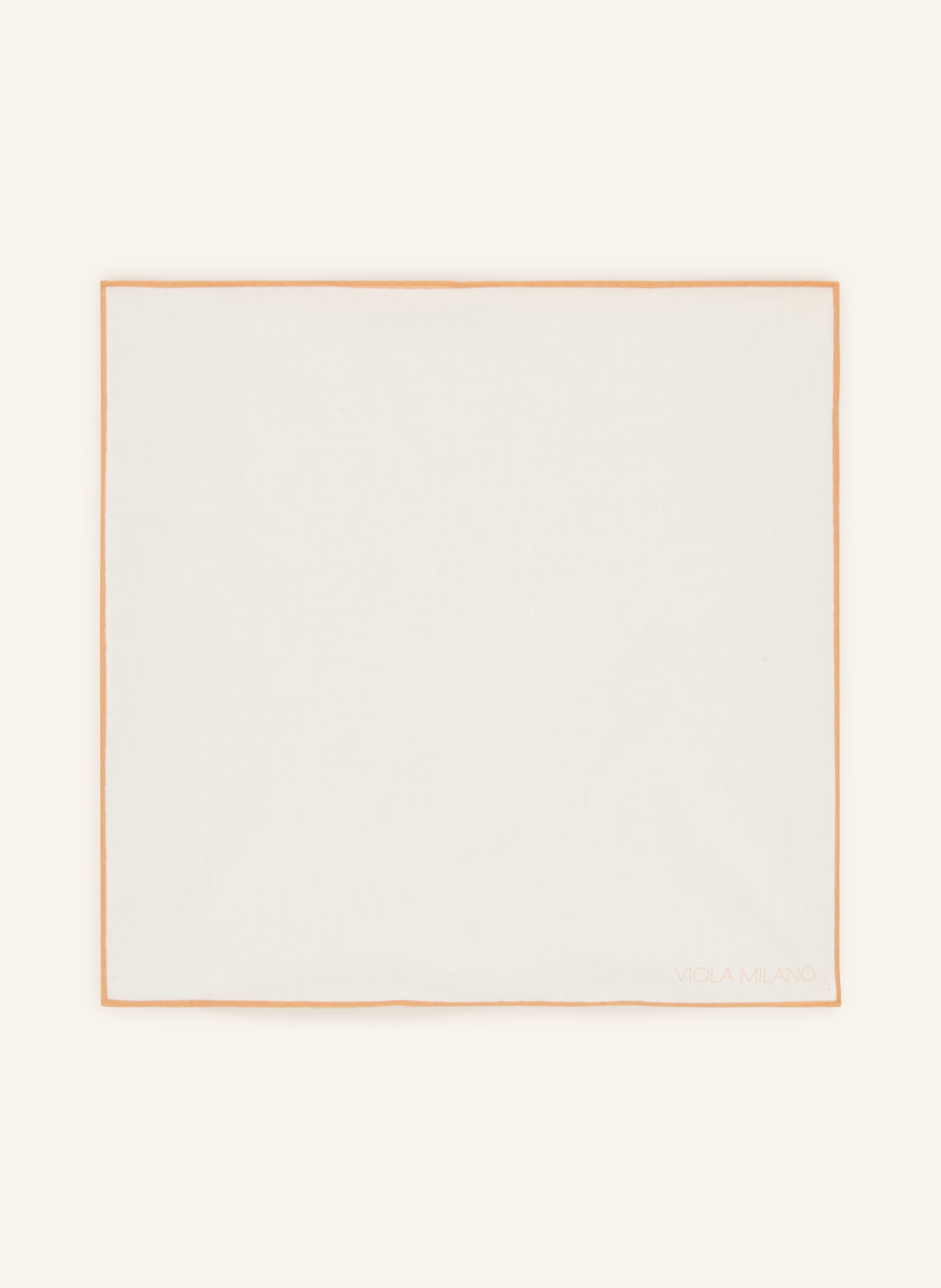 VIOLA MILANO Pocket square: WHITE / CAMEL