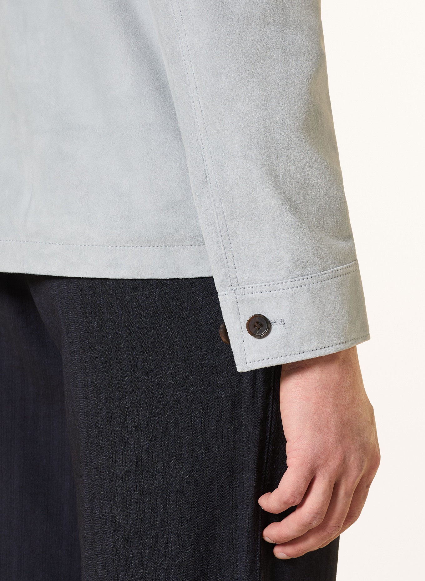 ARMA Leather overshirt MEX: LIGHT BLUE