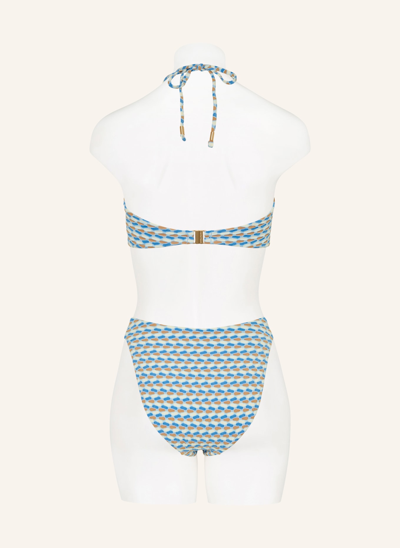 SEAFOLLY Basic bikinibroekje MALA: LICHTBLAUW / COGNAC / CRÈME