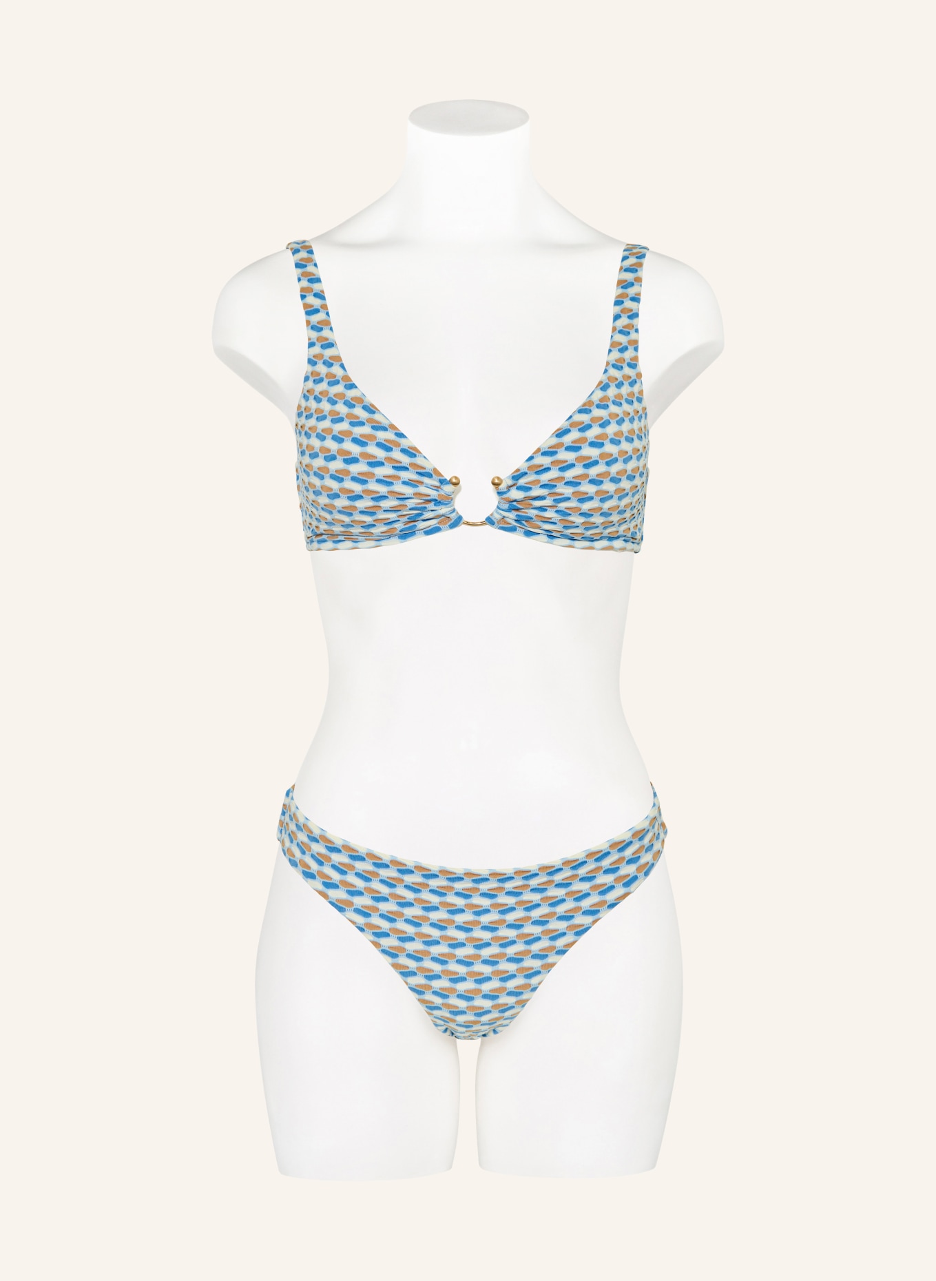 SEAFOLLY Góra od bikini bralette MALA: JASNONIEBIESKI / KONIAKOWY / KREMOWY