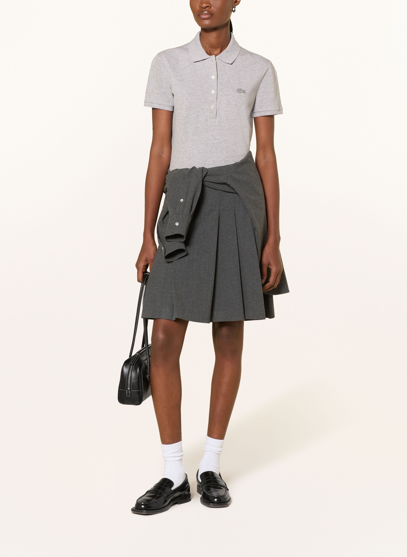 LACOSTE Piqué polokošile: ŠEDÁ