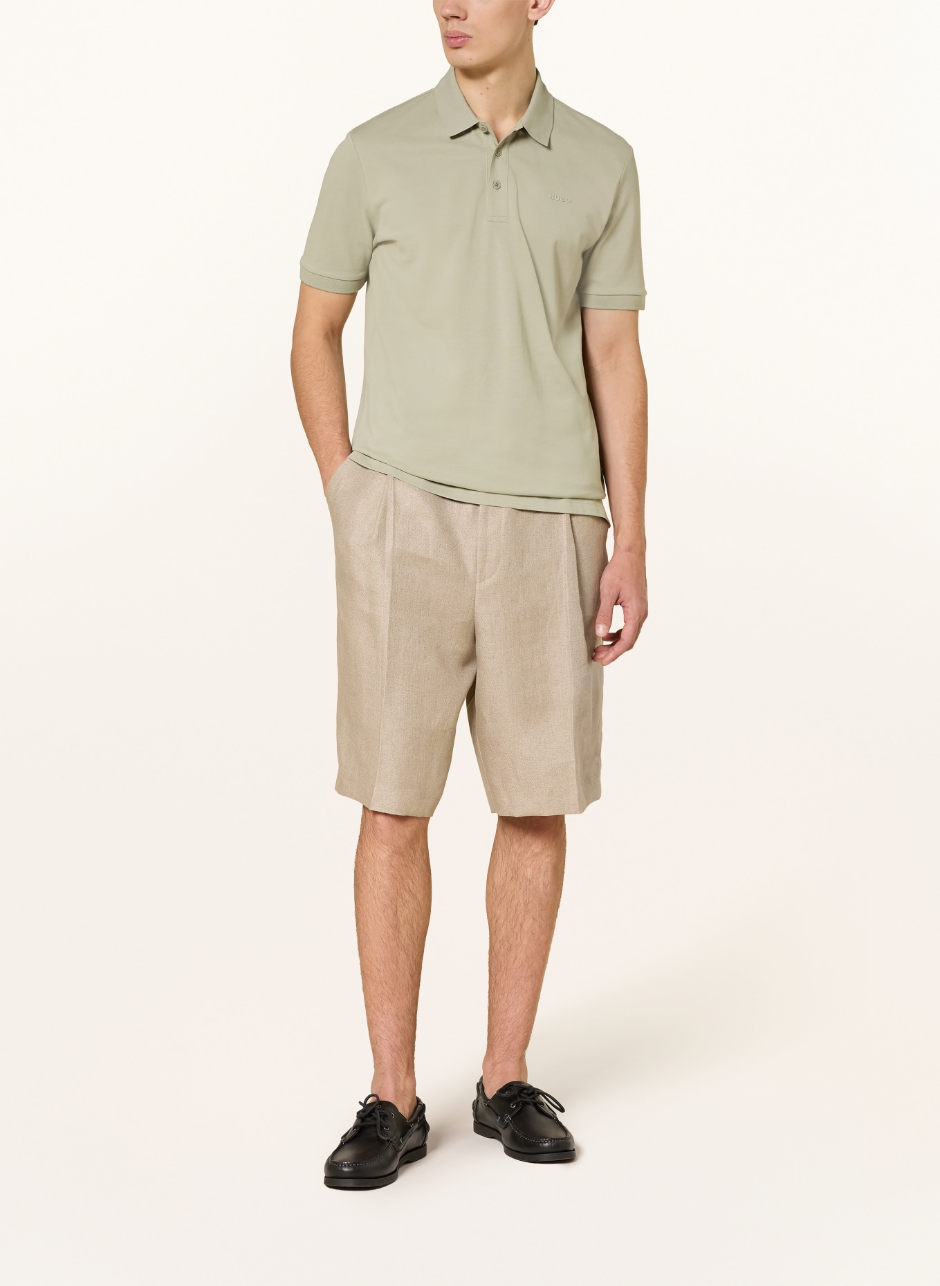 HUGO Piqué-Poloshirt DONOS Regular Fit: HELLGRÜN