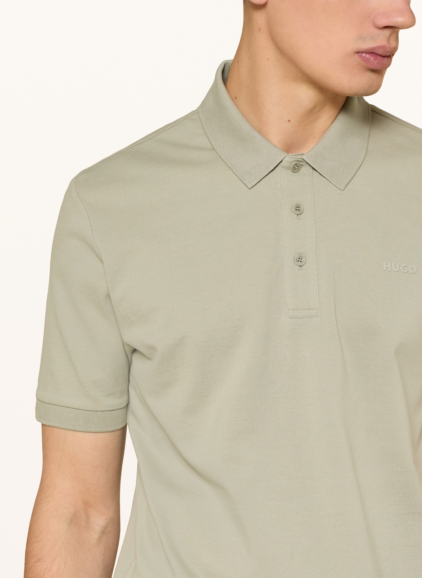 HUGO Piqué-Poloshirt DONOS Regular Fit: HELLGRÜN