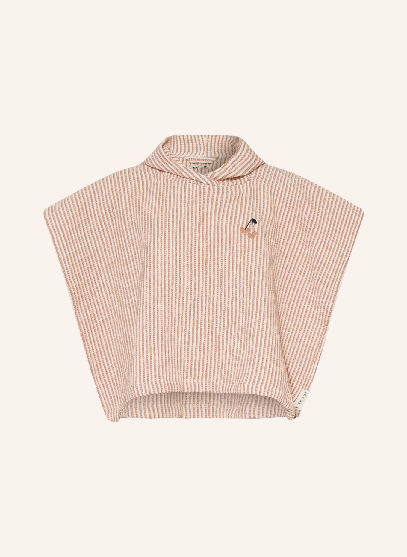 LIEWOOD Badecape PACO: HELLROT / WEISS