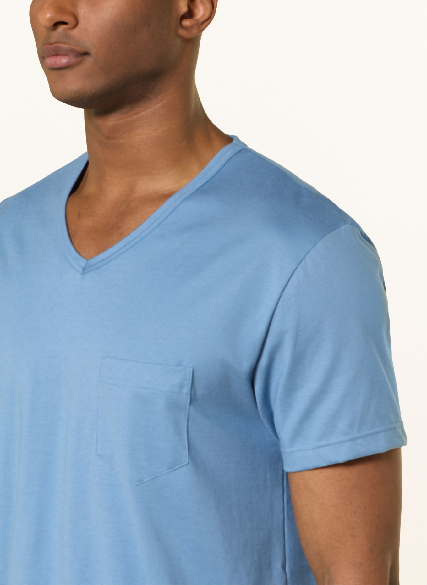 CALIDA Piżama z szortami RELAX IMPRINT: JASNONIEBIESKI