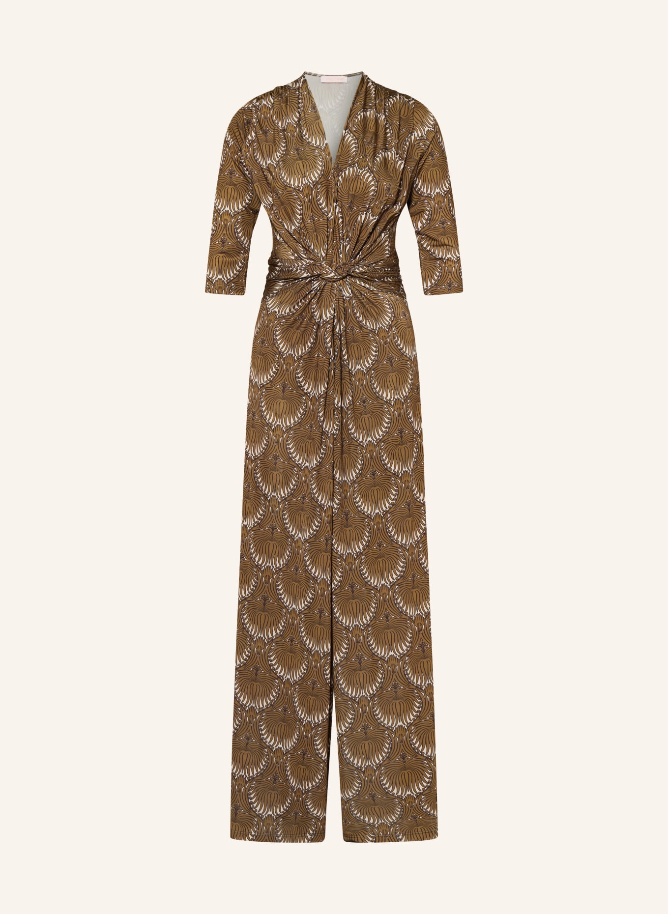 marivie Kombinezon TEMPT ME! z dżerseju z rękawami 3/4: BRĄZOWY / BEŻOWY