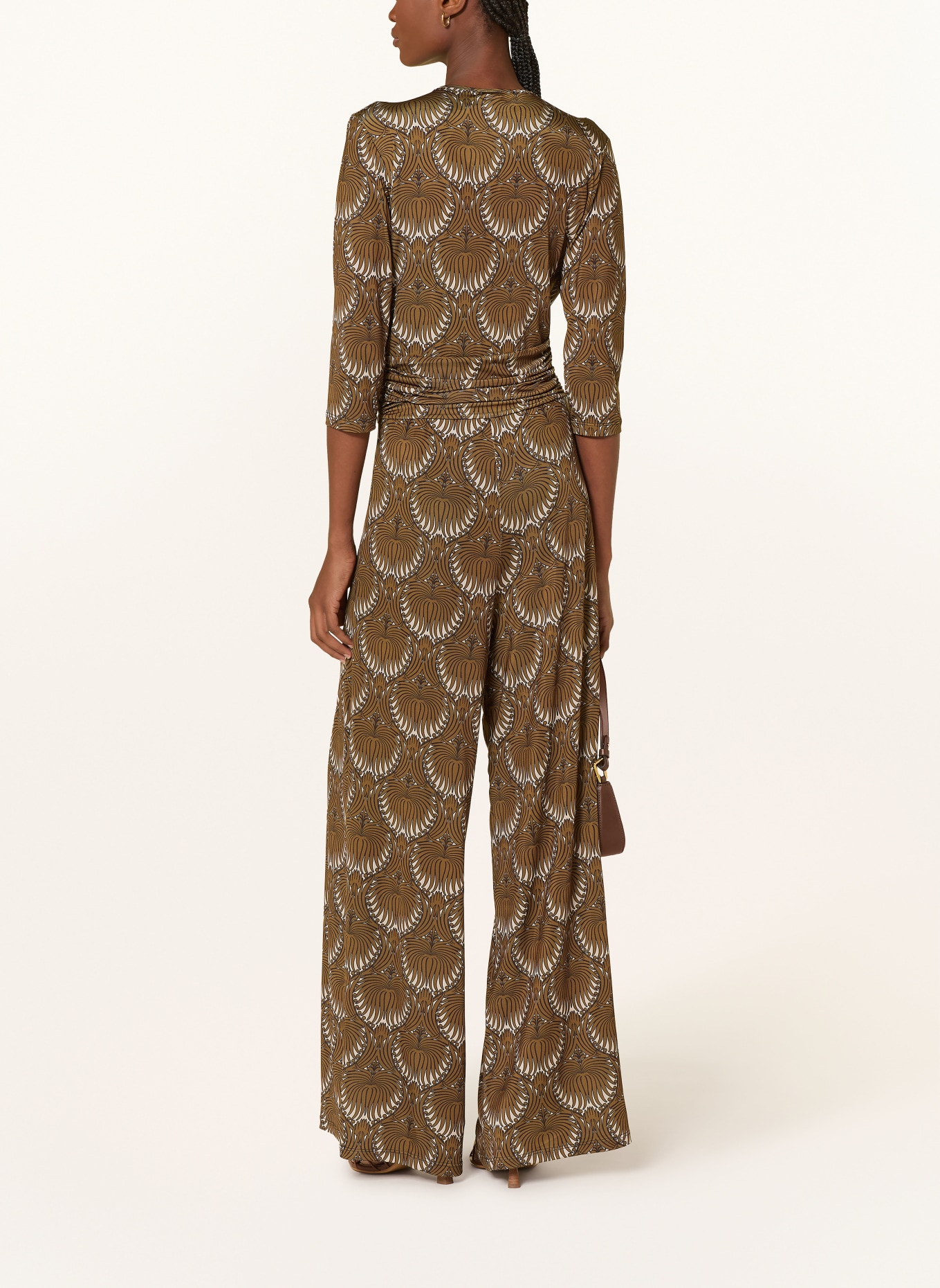 marivie Kombinezon TEMPT ME! z dżerseju z rękawami 3/4: BRĄZOWY / BEŻOWY