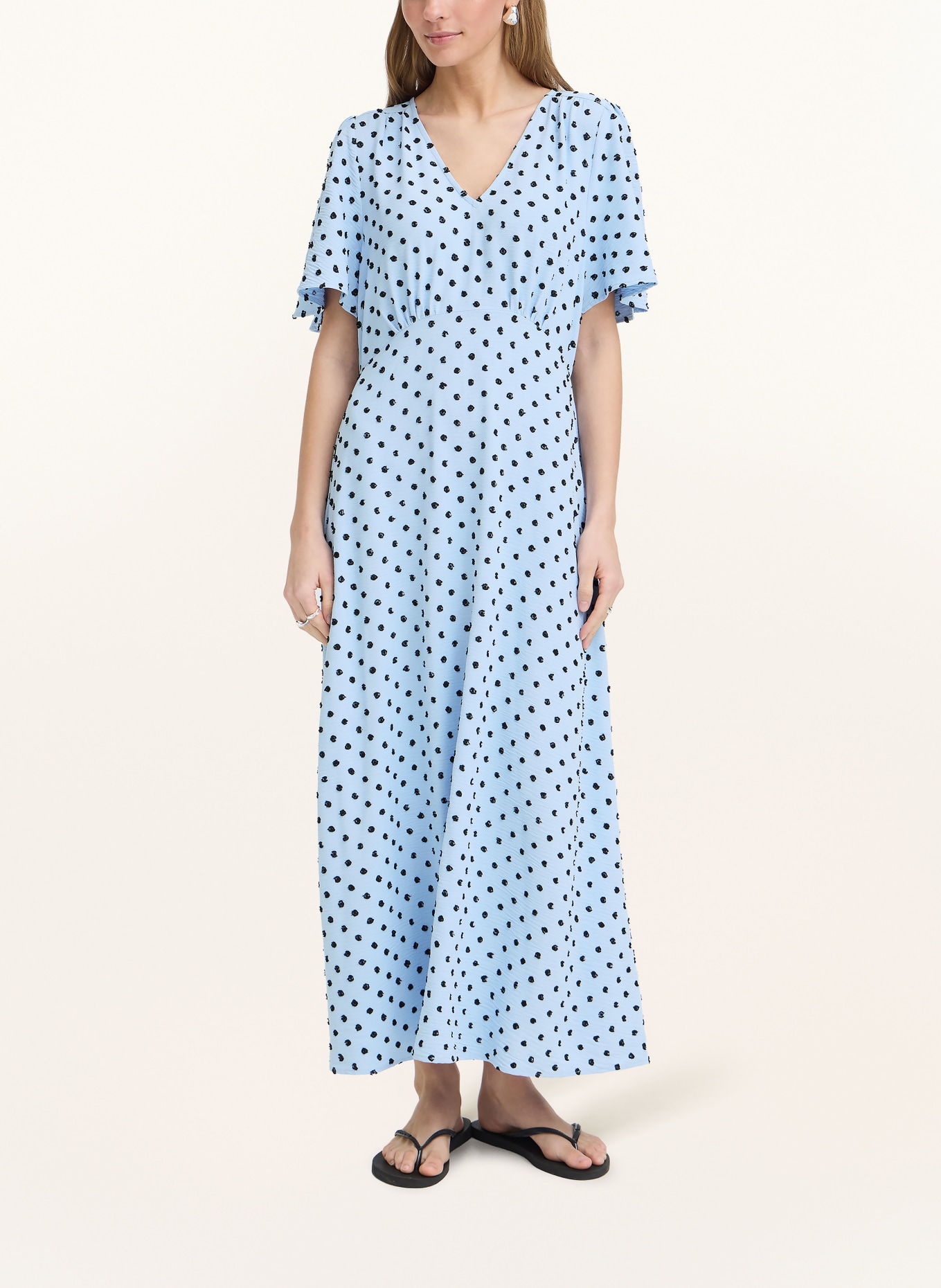 ICHI Sukienka IHZABBY: JASNONIEBIESKI / CZARNY