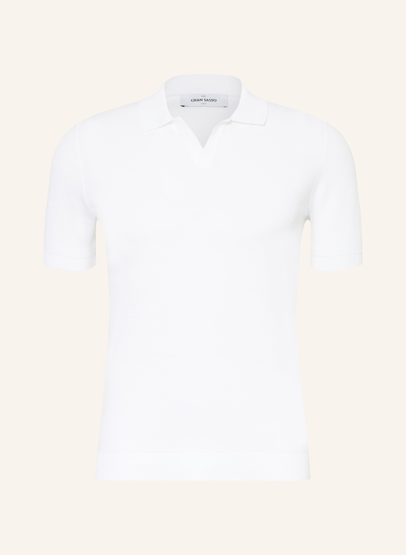 GRAN SASSO Polo piqué: BLANC