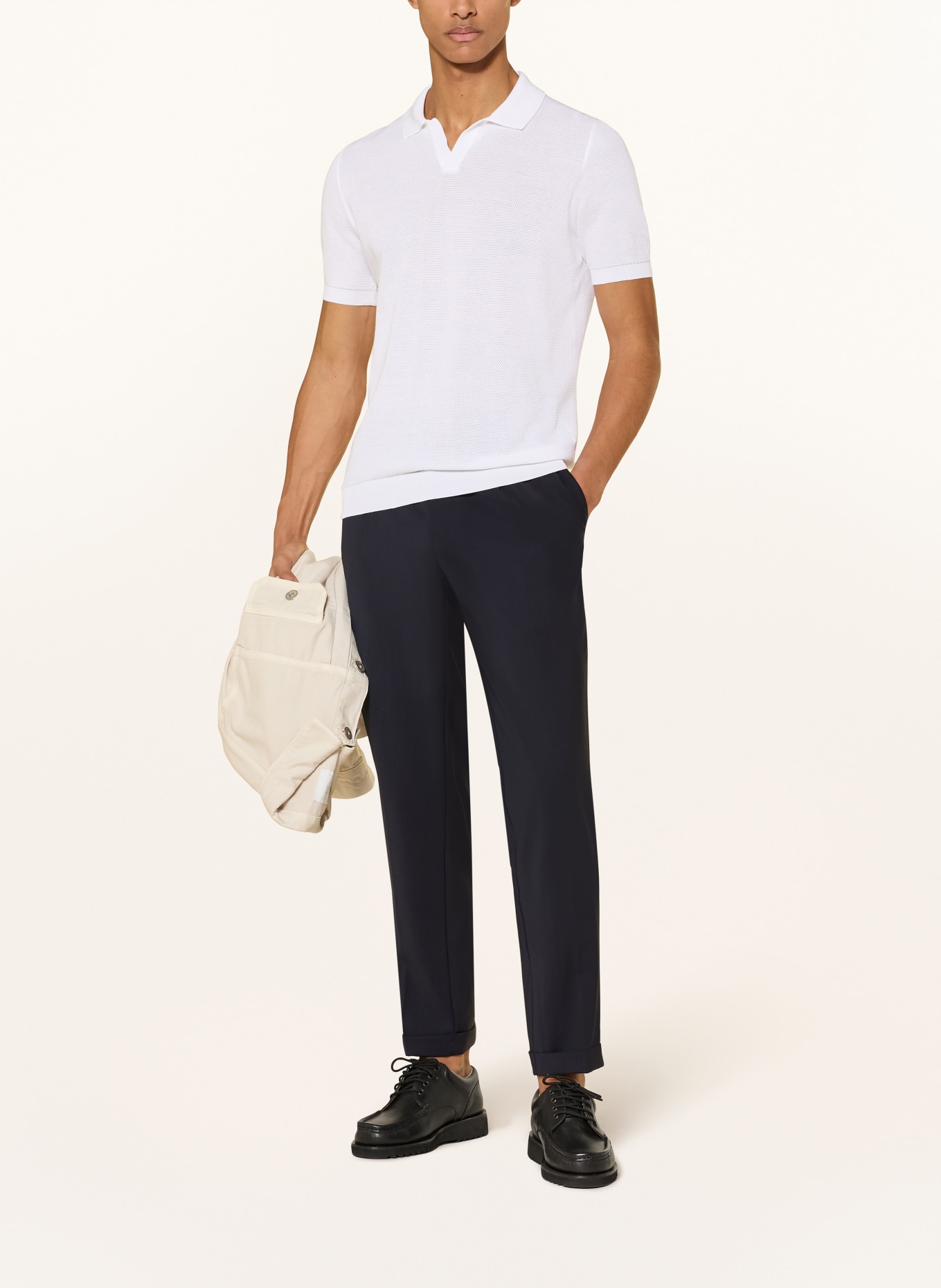 GRAN SASSO Polo piqué: BLANC