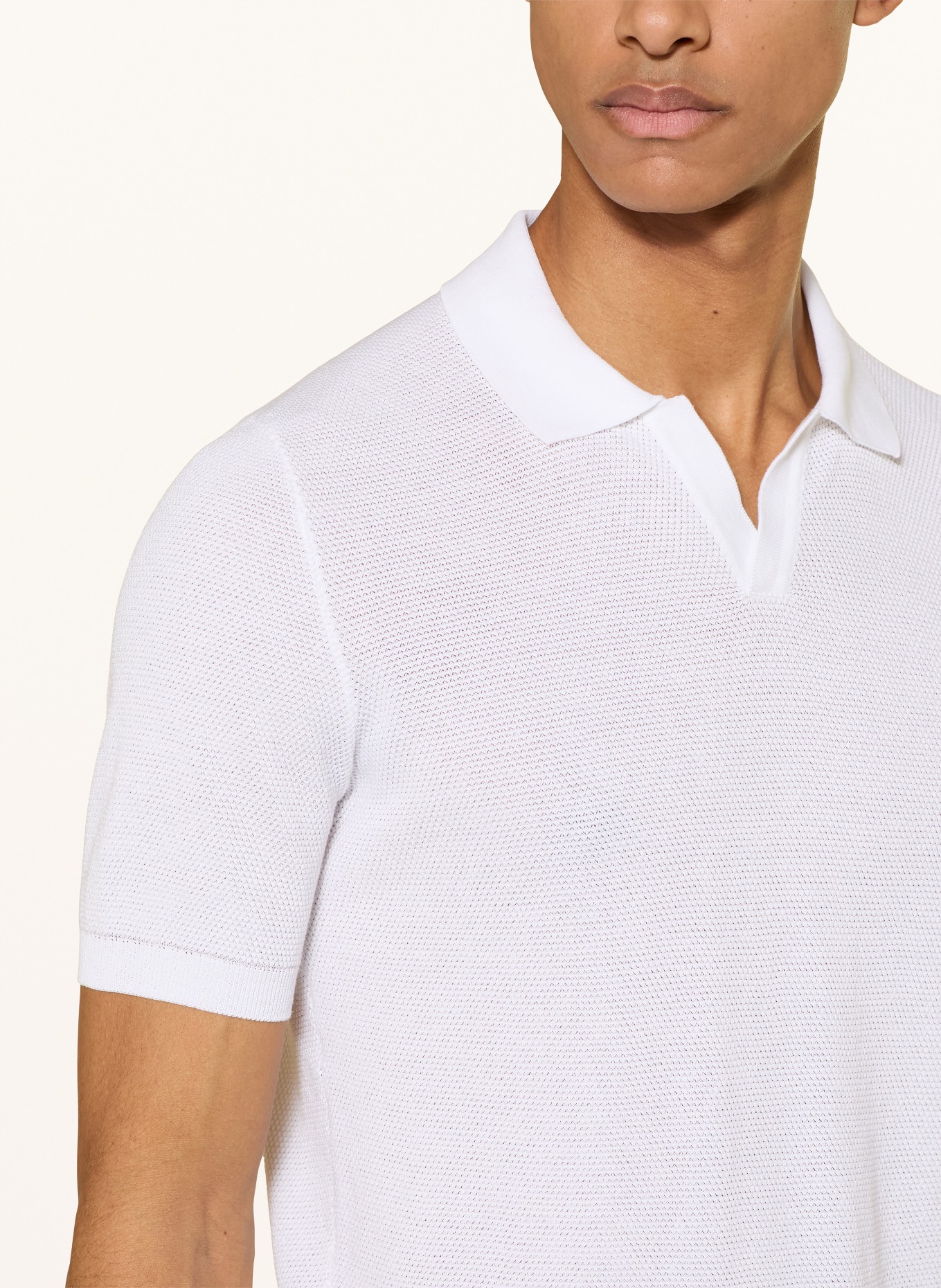 GRAN SASSO Polo piqué: BLANC