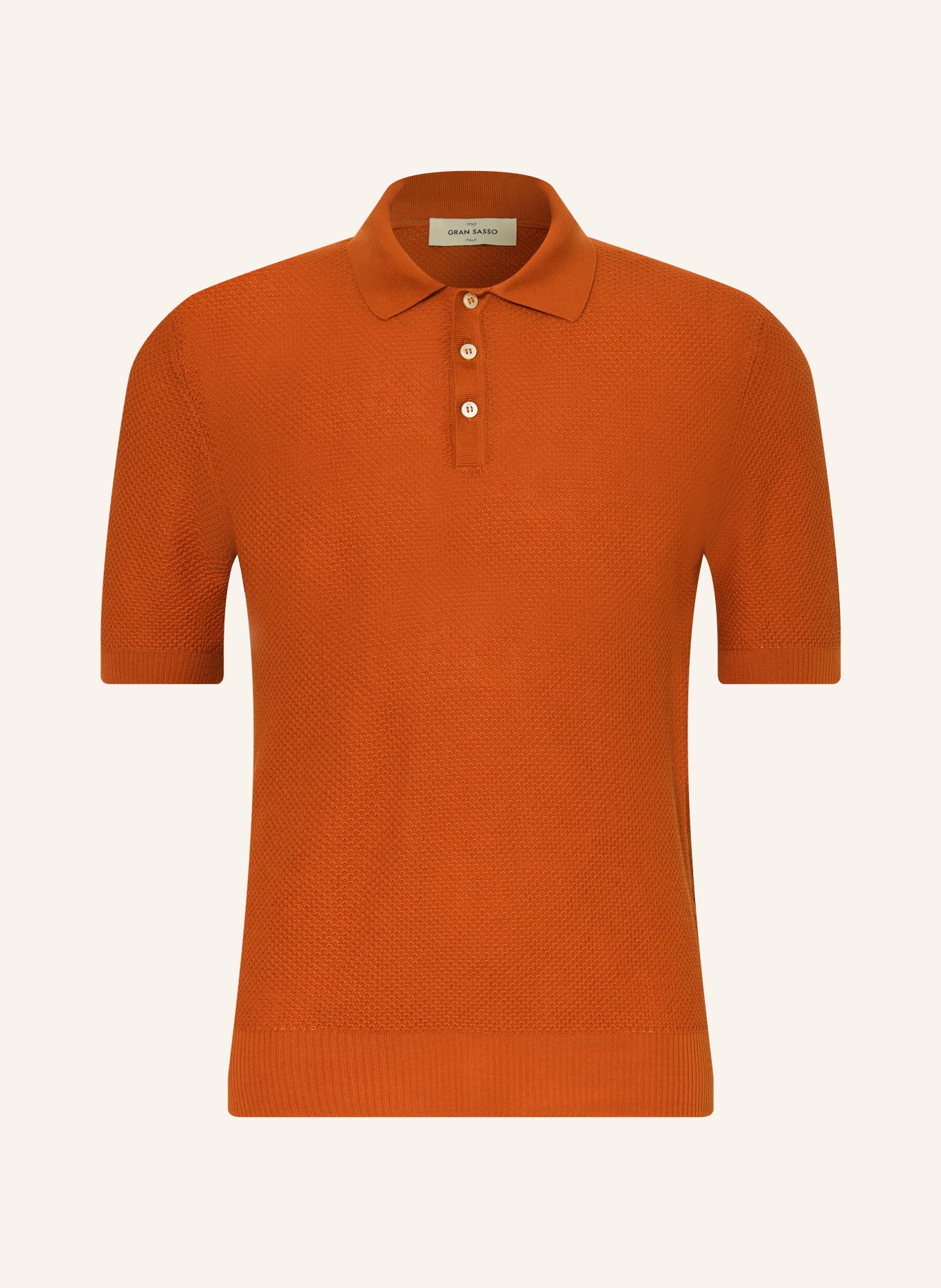 GRAN SASSO Polo en maille: ORANGE FONCÉ