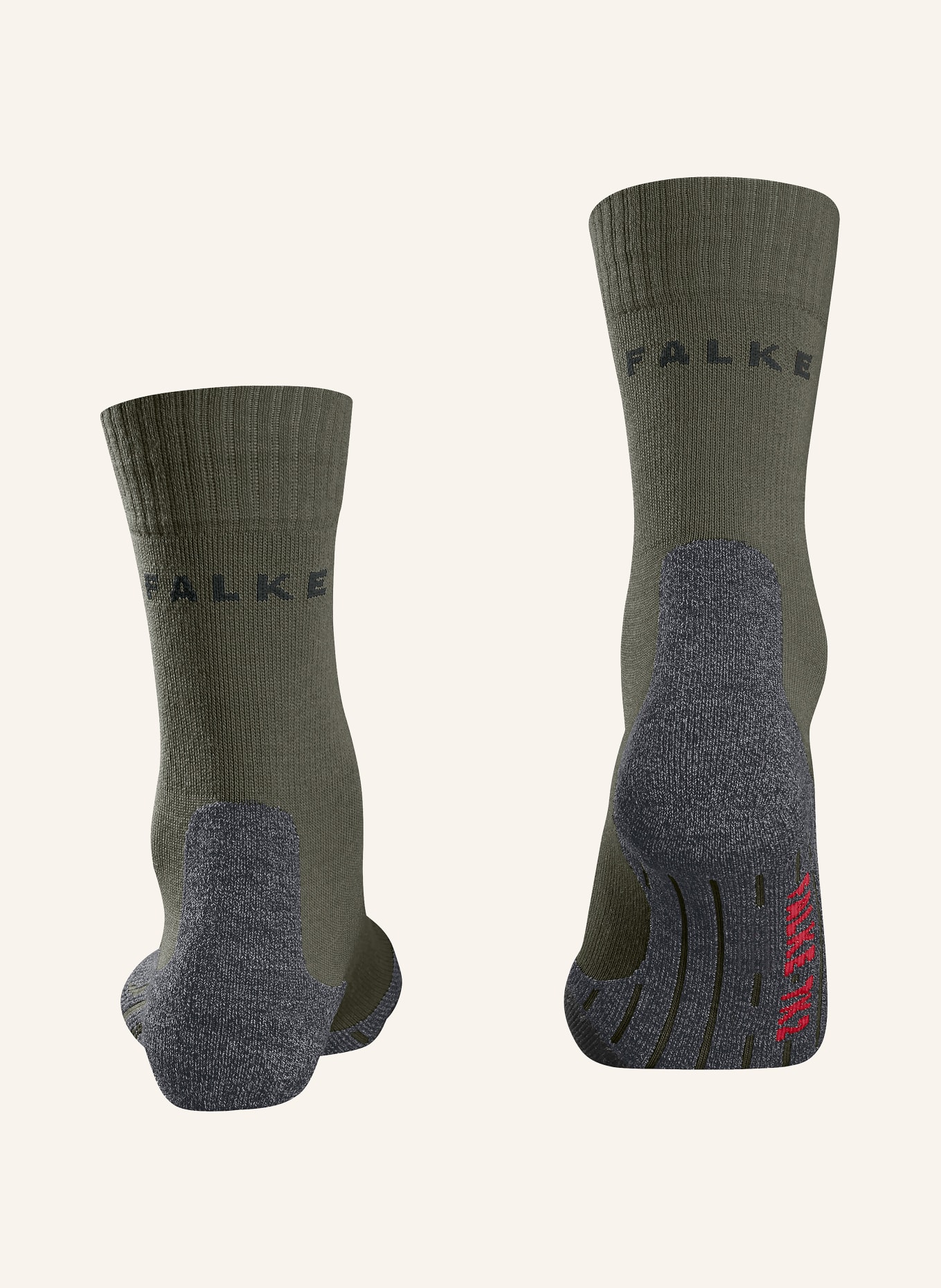 FALKE Trekking-Socken TK2 mit Merinowolle: 7830 olive