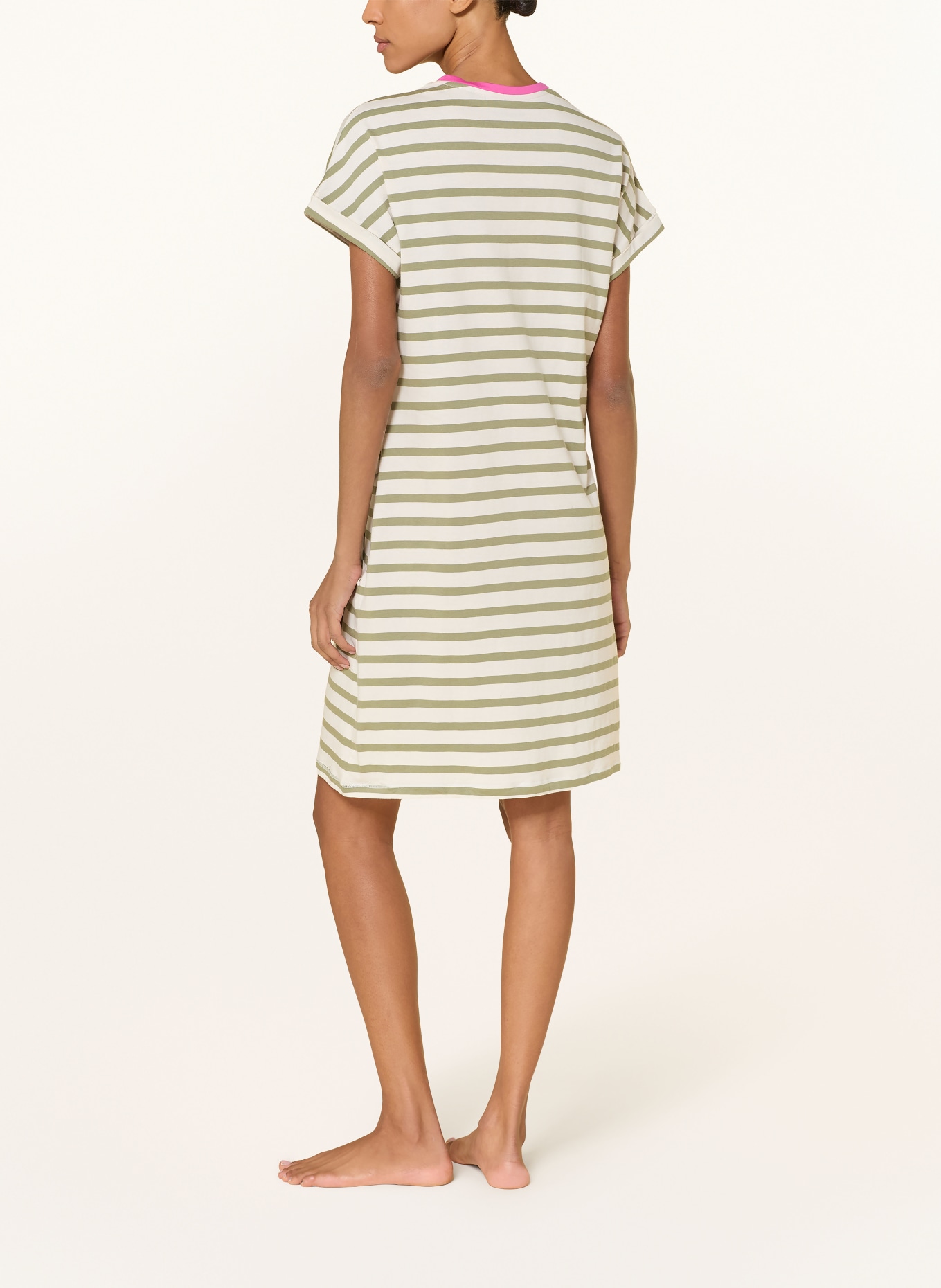 SCHIESSER Nachthemd CASUALS ESSENTIALS: ECRU / OLIJF