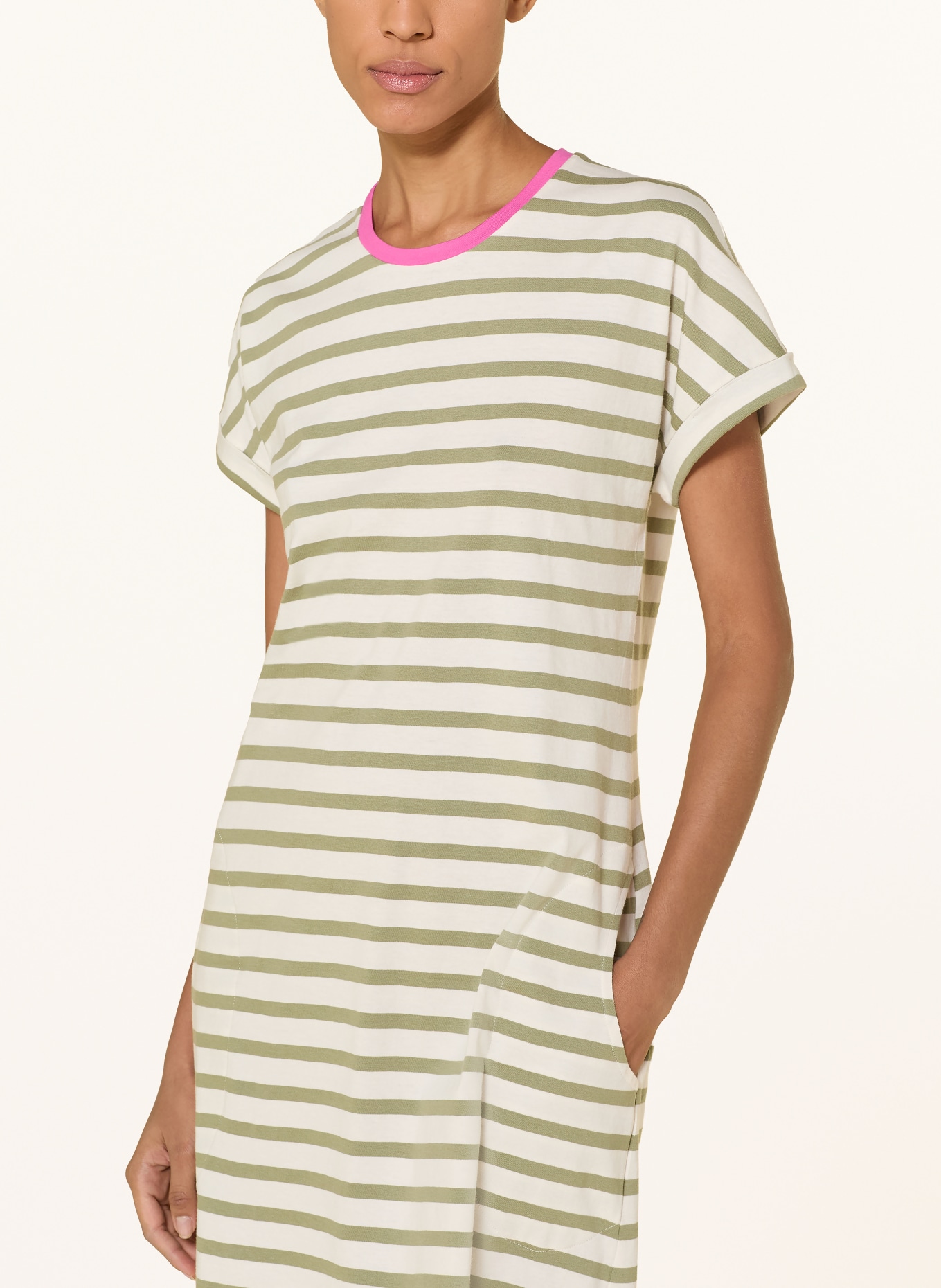 SCHIESSER Nachthemd CASUALS ESSENTIALS: ECRU / OLIJF