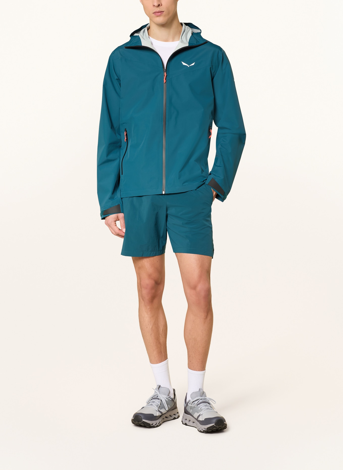 SALEWA Rain jacket PUEZ AQUA POWERTEX: TEAL