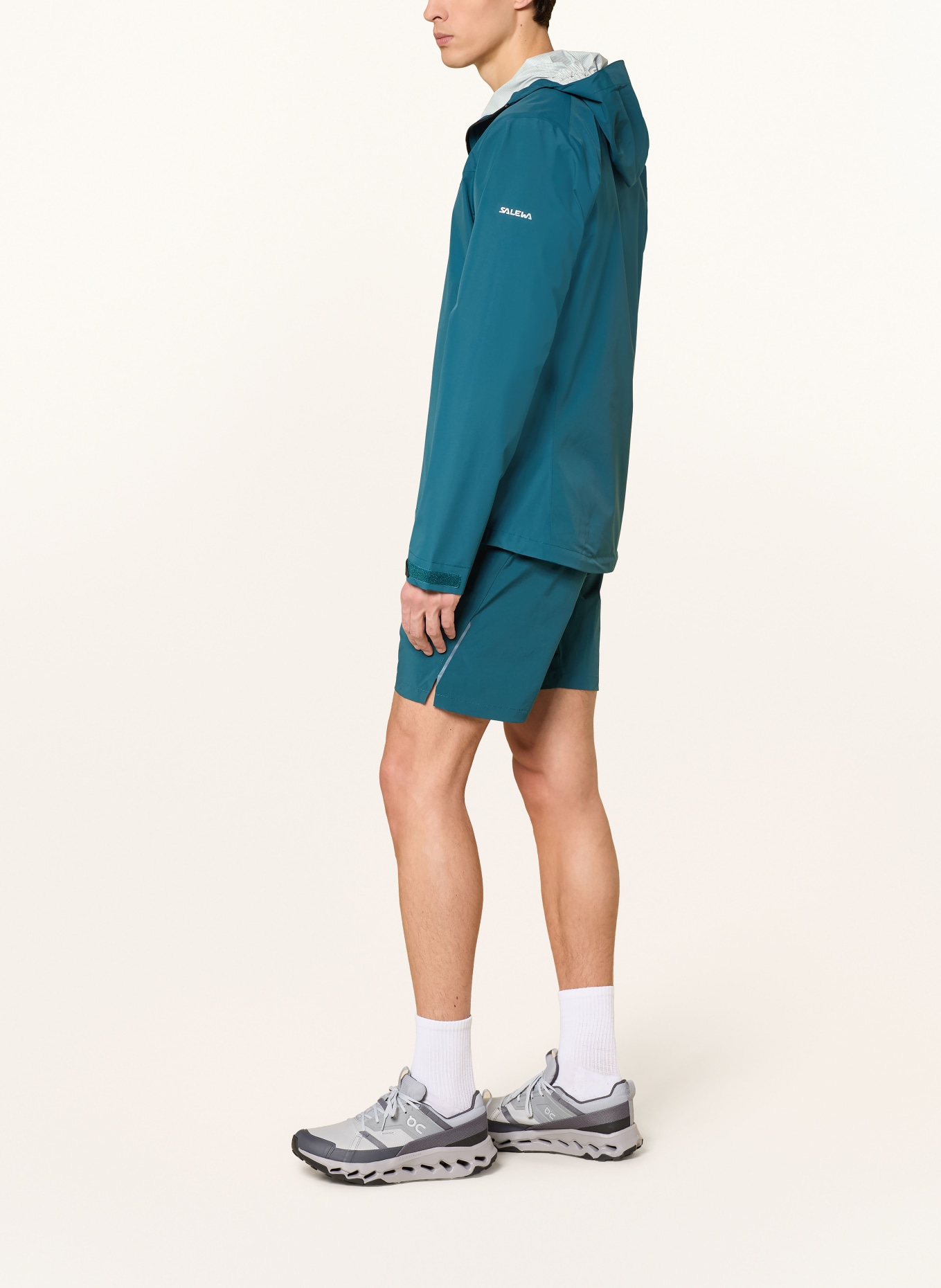 SALEWA Rain jacket PUEZ AQUA POWERTEX: TEAL