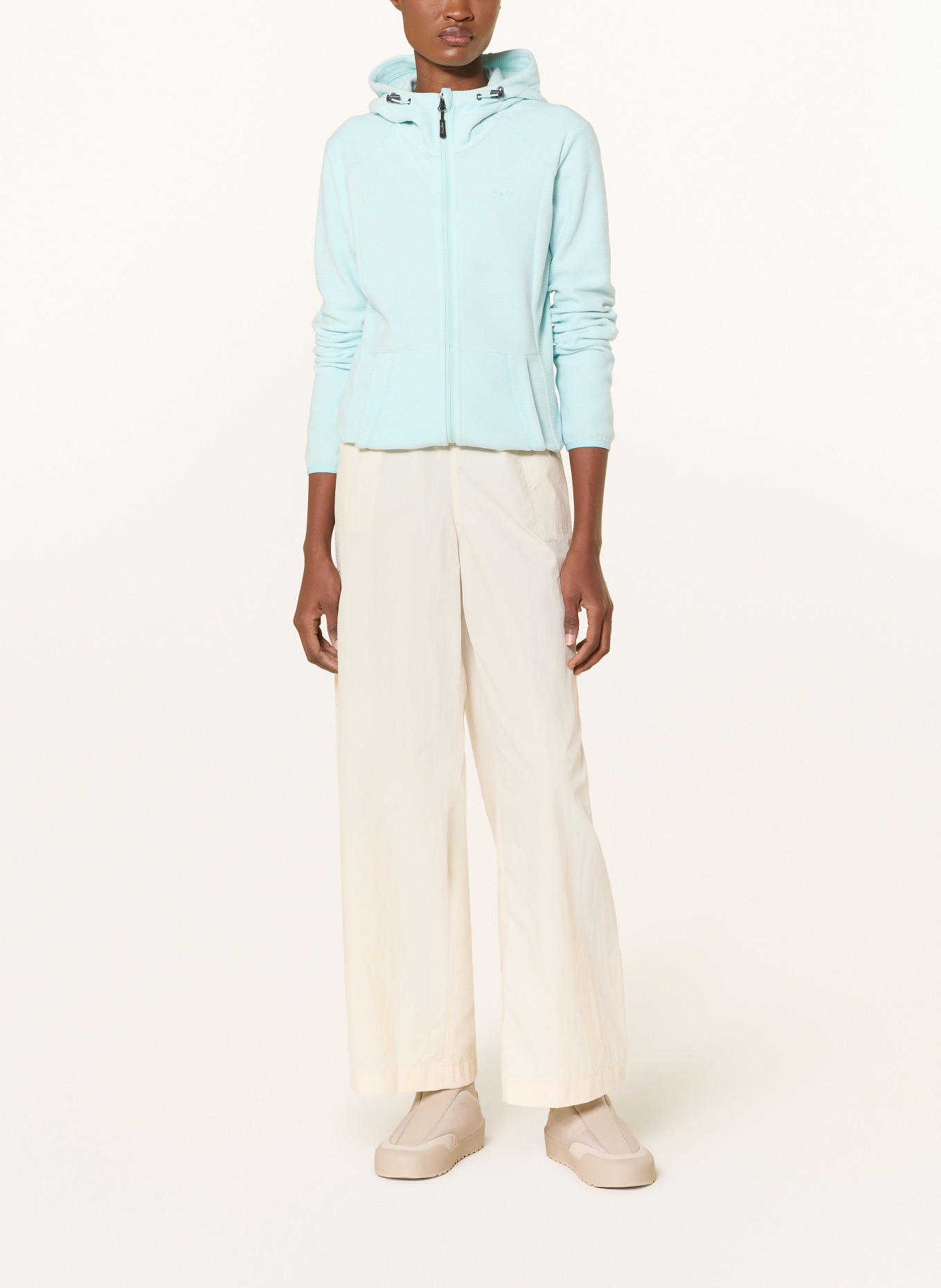 me°ru' Fleecejacke LOUROSA: TÜRKIS / CREME