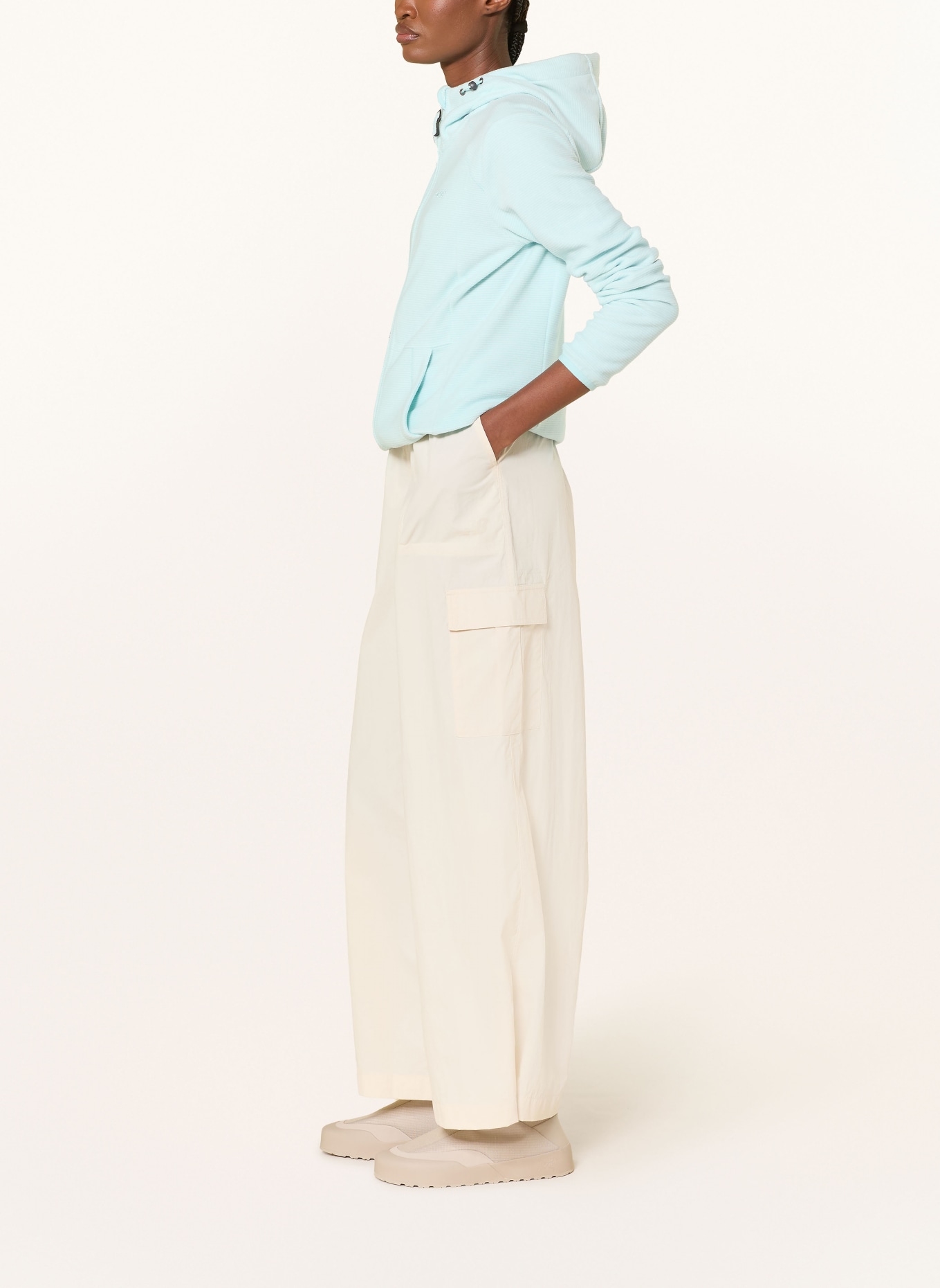 me°ru' Fleecejacke LOUROSA: TÜRKIS / CREME