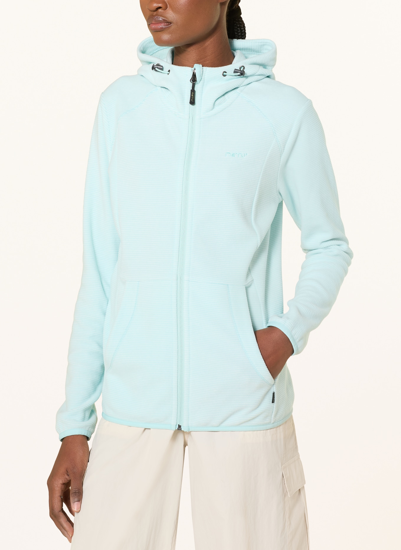 me°ru' Fleecejacke LOUROSA: TÜRKIS / CREME