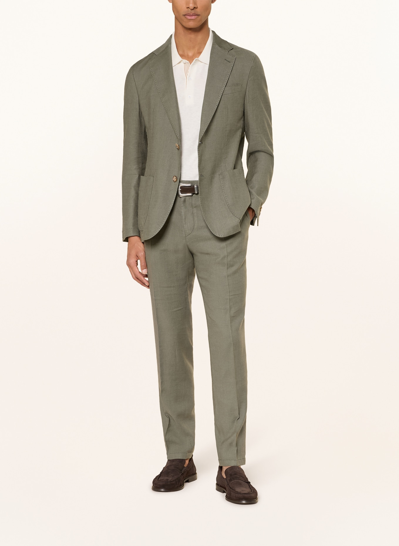 windsor. Pantalon SILVI Extra Slim Fit met linnen: 320 Bright Green 320