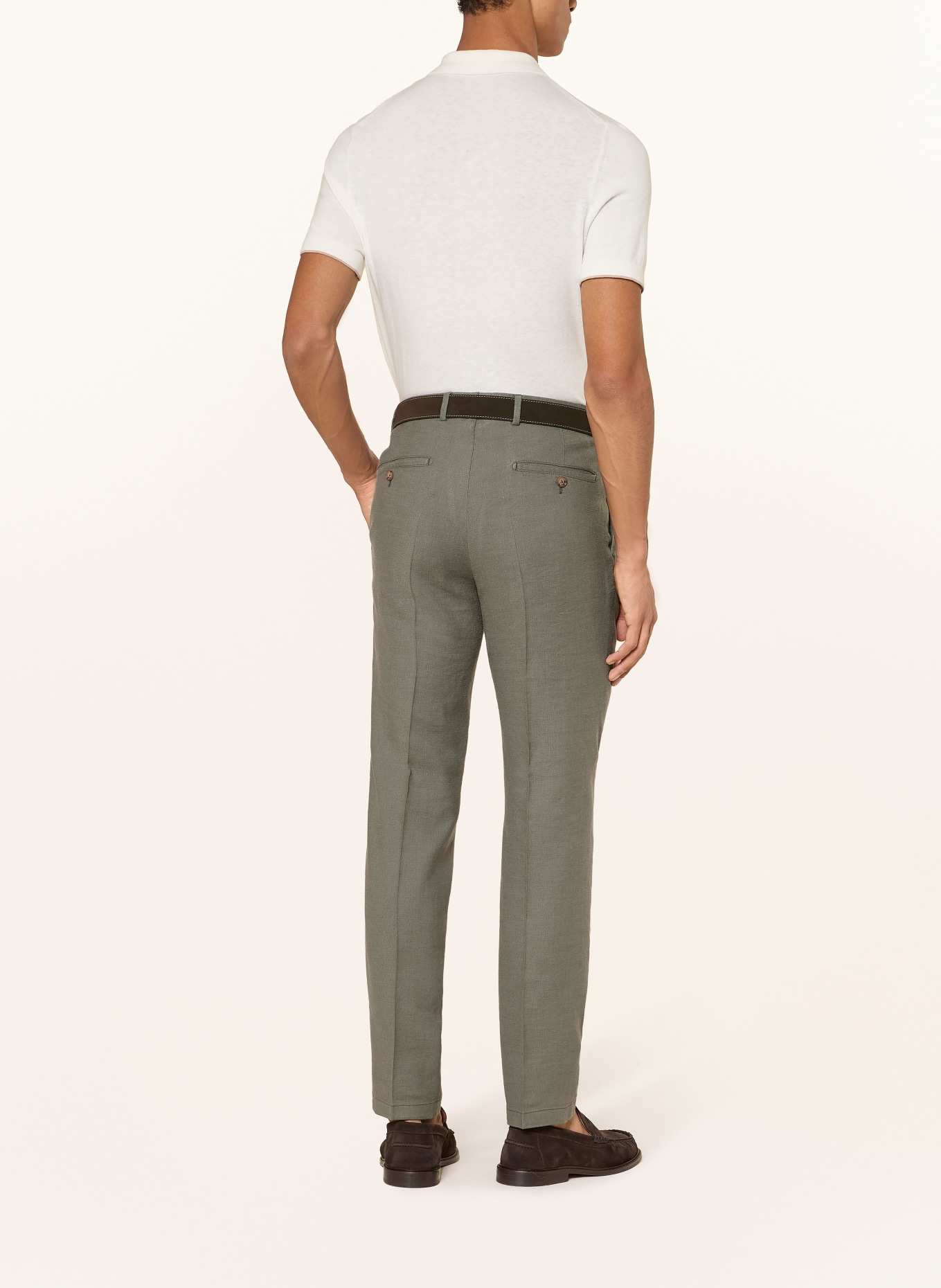 windsor. Pantalon SILVI Extra Slim Fit met linnen: 320 Bright Green 320