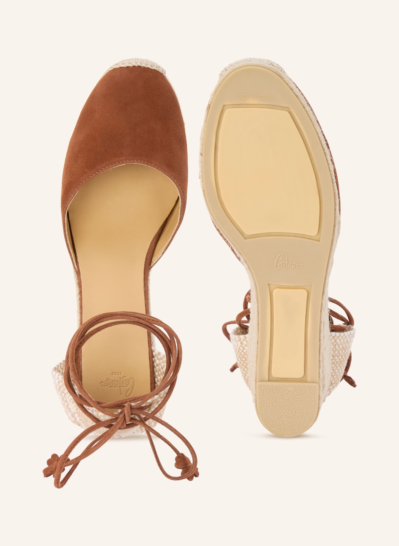 Castaner Wedges CARINA: BRAUN / BEIGE
