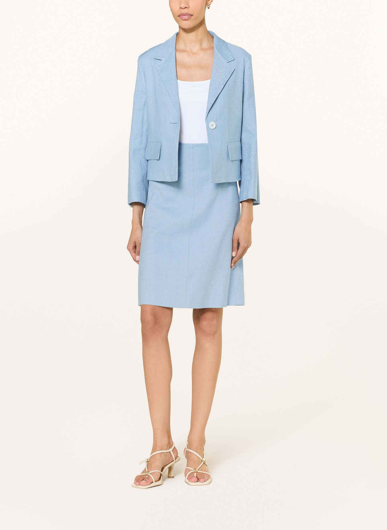 windsor. Rok met linnen: TURQUOISE