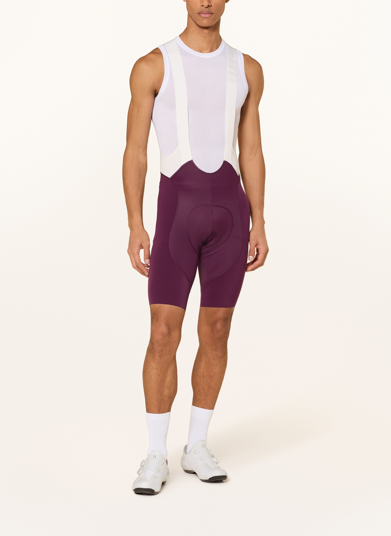 Rapha Cyklistické kalhoty PRO TEAM BIB III se šlemi a polstrovanou vložkou: FUCHSIOVÁ / BÍLÁ